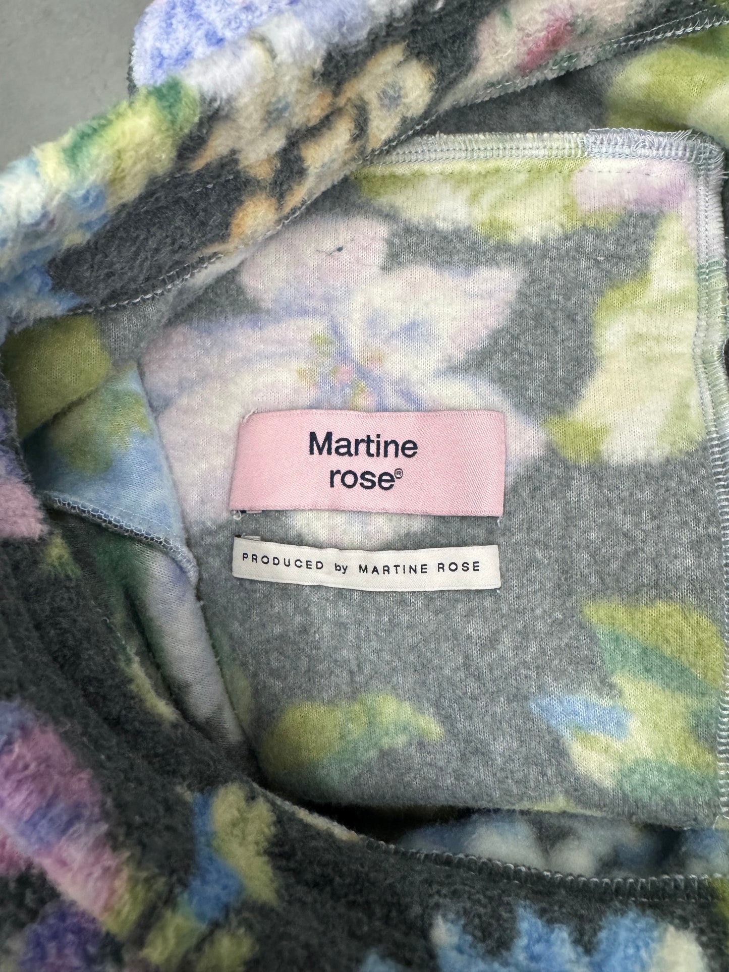SS21 MARTINE ROSE FLORAL FLEECE SHORTS