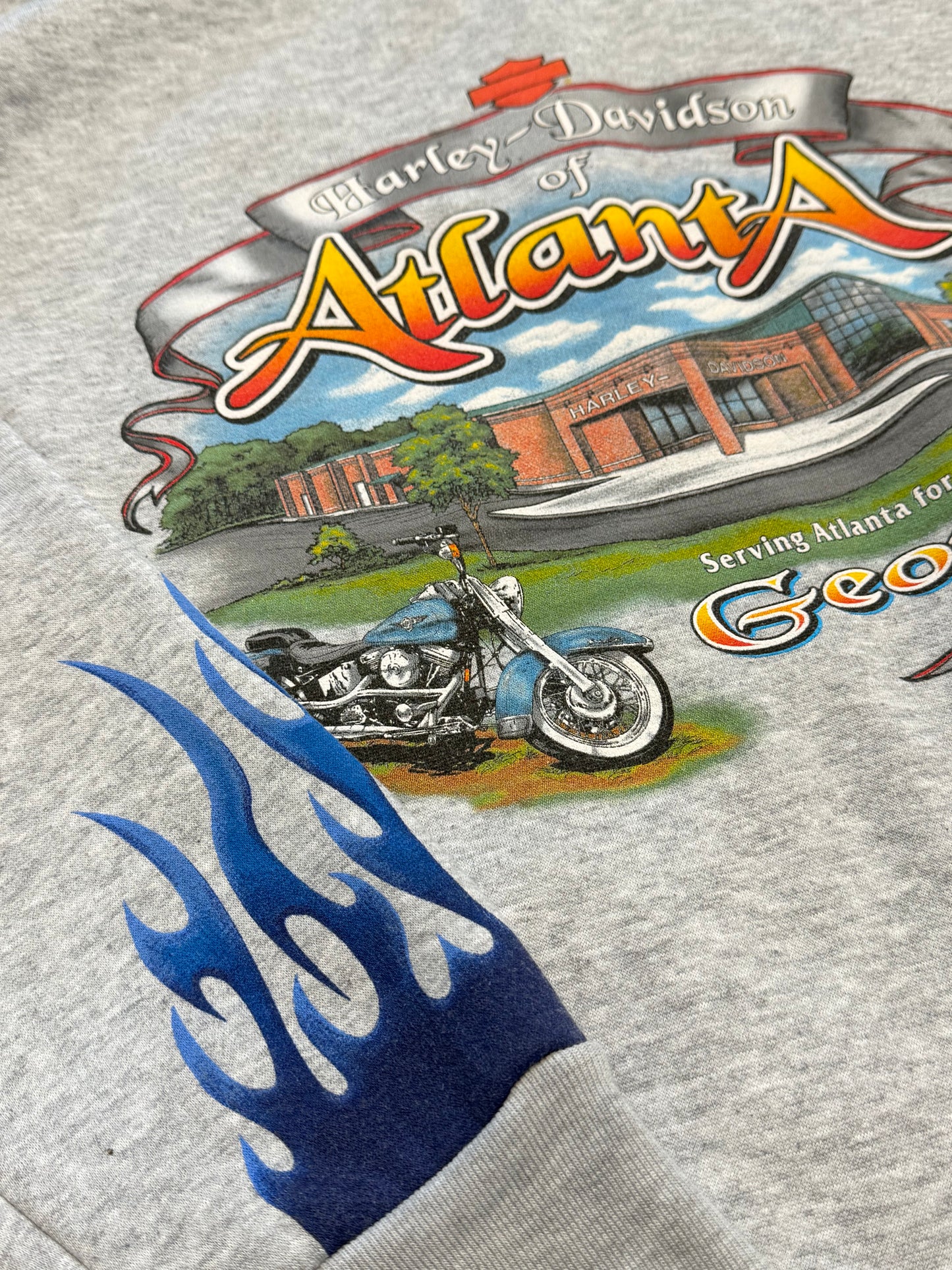 2005 HARLEY-DAVIDSON ATLANTA, GA BLUE FLAME FULL-ZIP HOODIE