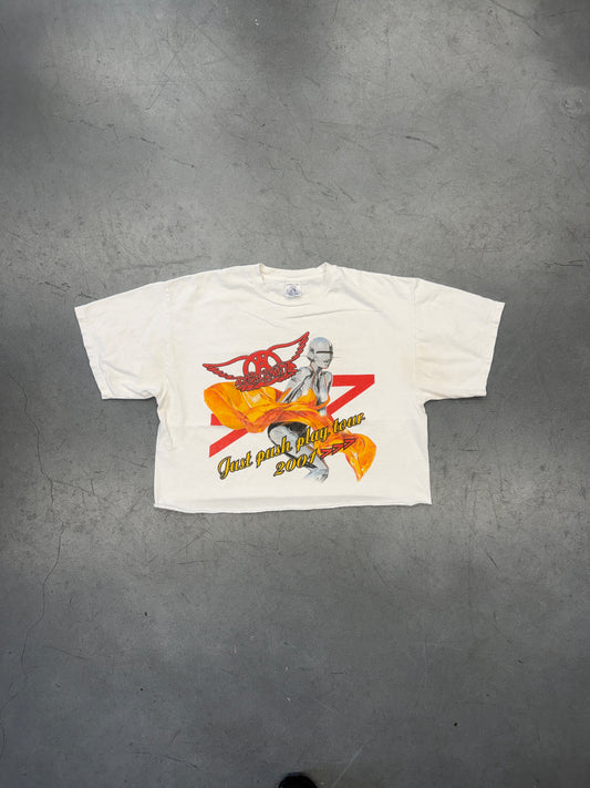 2001 AEROSMITH SORAYAMA JUST PUSH PLAY TOUR CROPPED TEE (DELTA TAG)