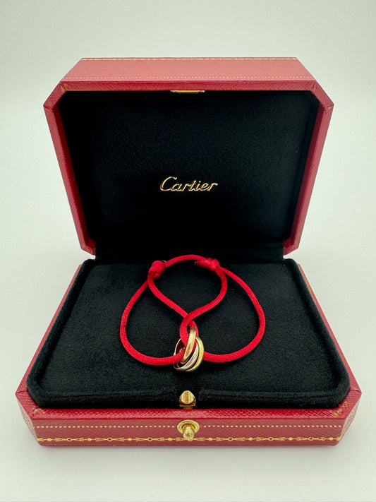 CARTIER TRINITY CORD RED BRACLET (BOX AND COA)