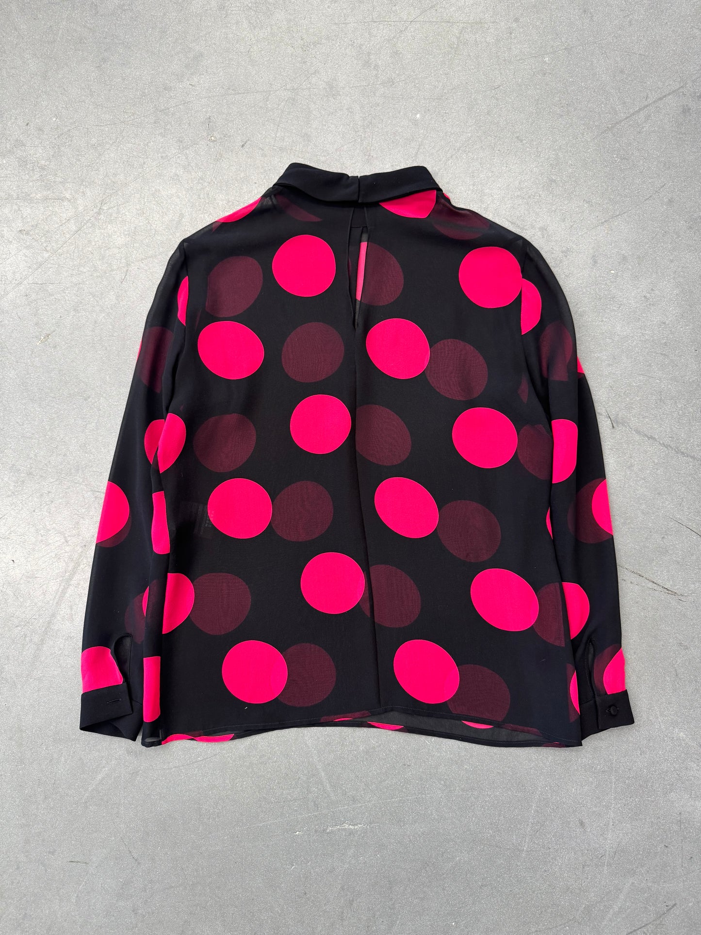 SAINT LAURENT POLKA DOTTED SILK BLOUSE
