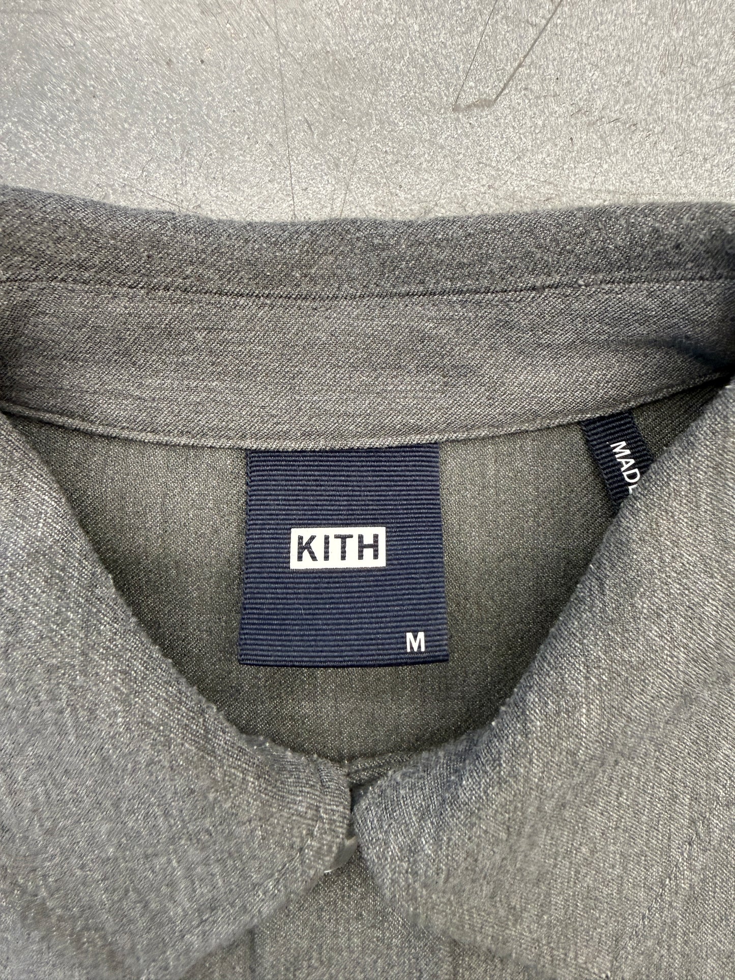 KITH DOUBLE WEAVE BOXY COLLARED OVERSHIRT