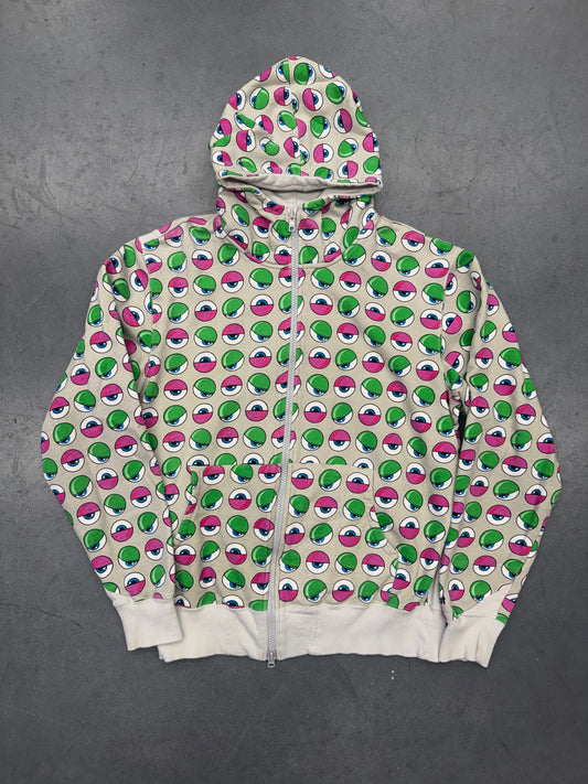 2006-07 KIDROBOT BARNEYS NEW YORK CO-OP LIMITED EDITION EYEBALL PRINT ZIP-UP HOODIE (195/256)