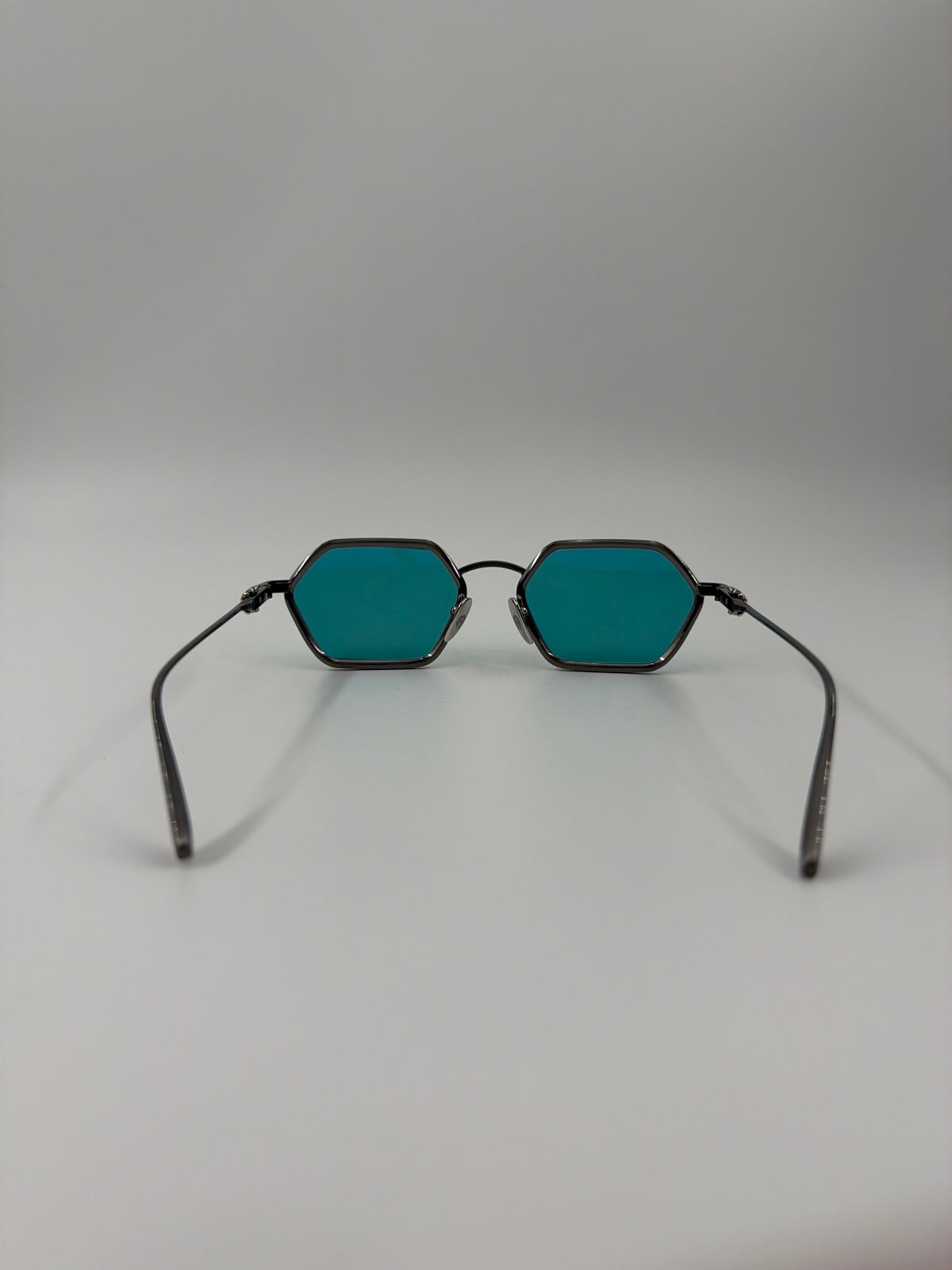 CHROME HEARTS "DATASS" HEXAGONAL METAL SUNGLASSES