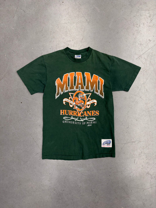 90S CAPITOL UNIVERSITY OF MIAMI HURRICANES "ESTABLISHED IN 1925" TEE