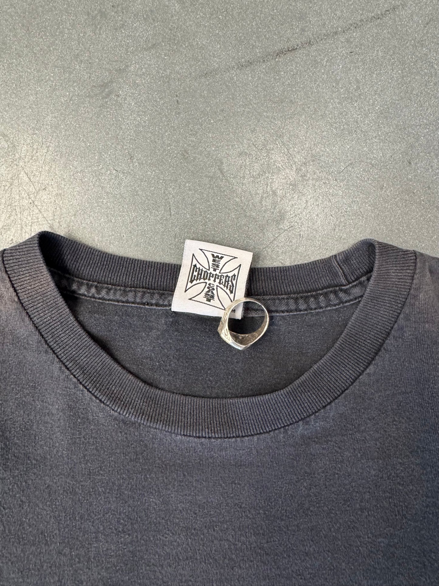 00S WEST COAST CHOPPERS REPEATED IRON CROSS LS TEE (JESSE WHO TAG) - L/XL