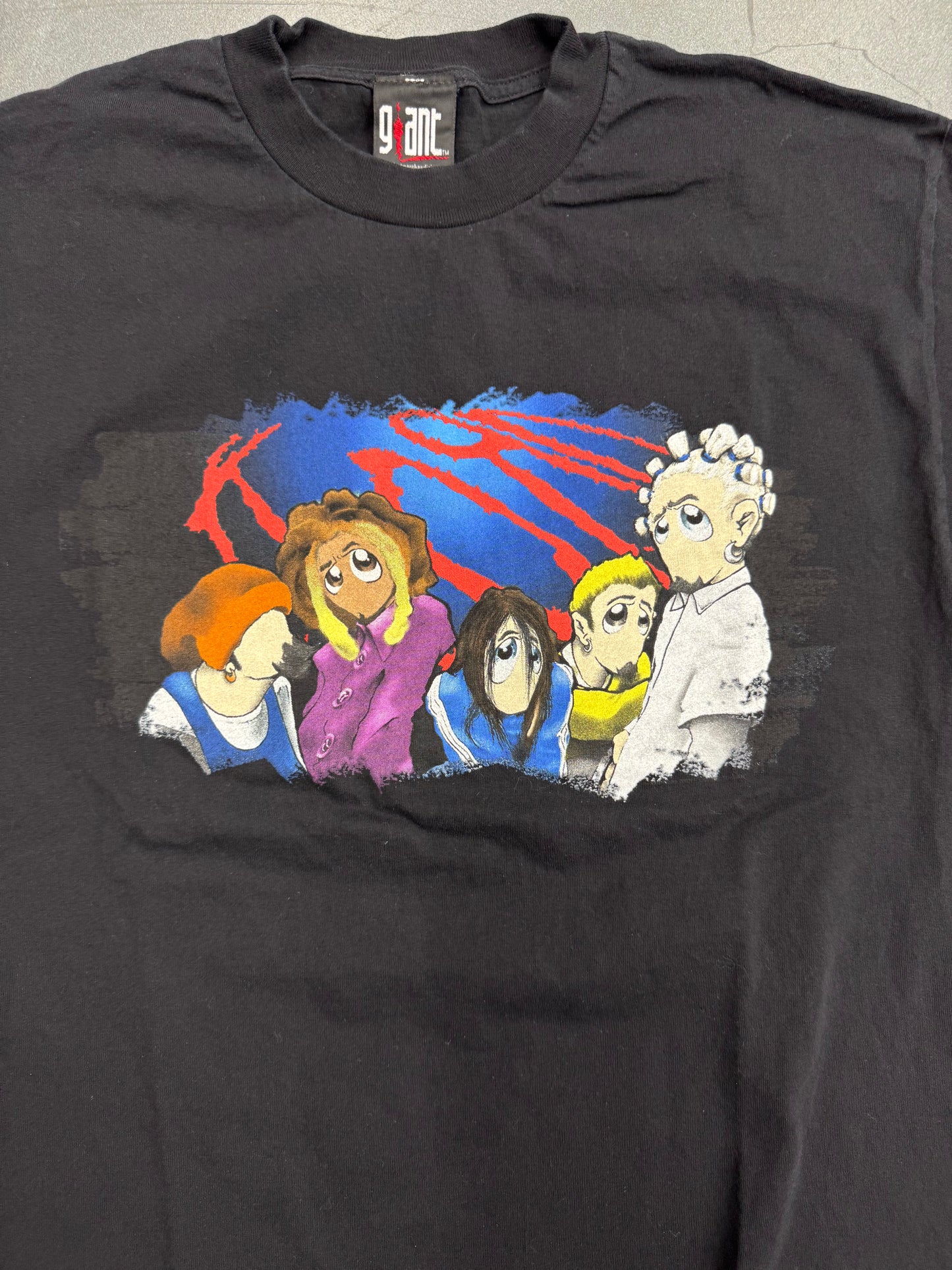 1998 KORN ANIME CARTOON LS BAND TEE (GIANT TAG)