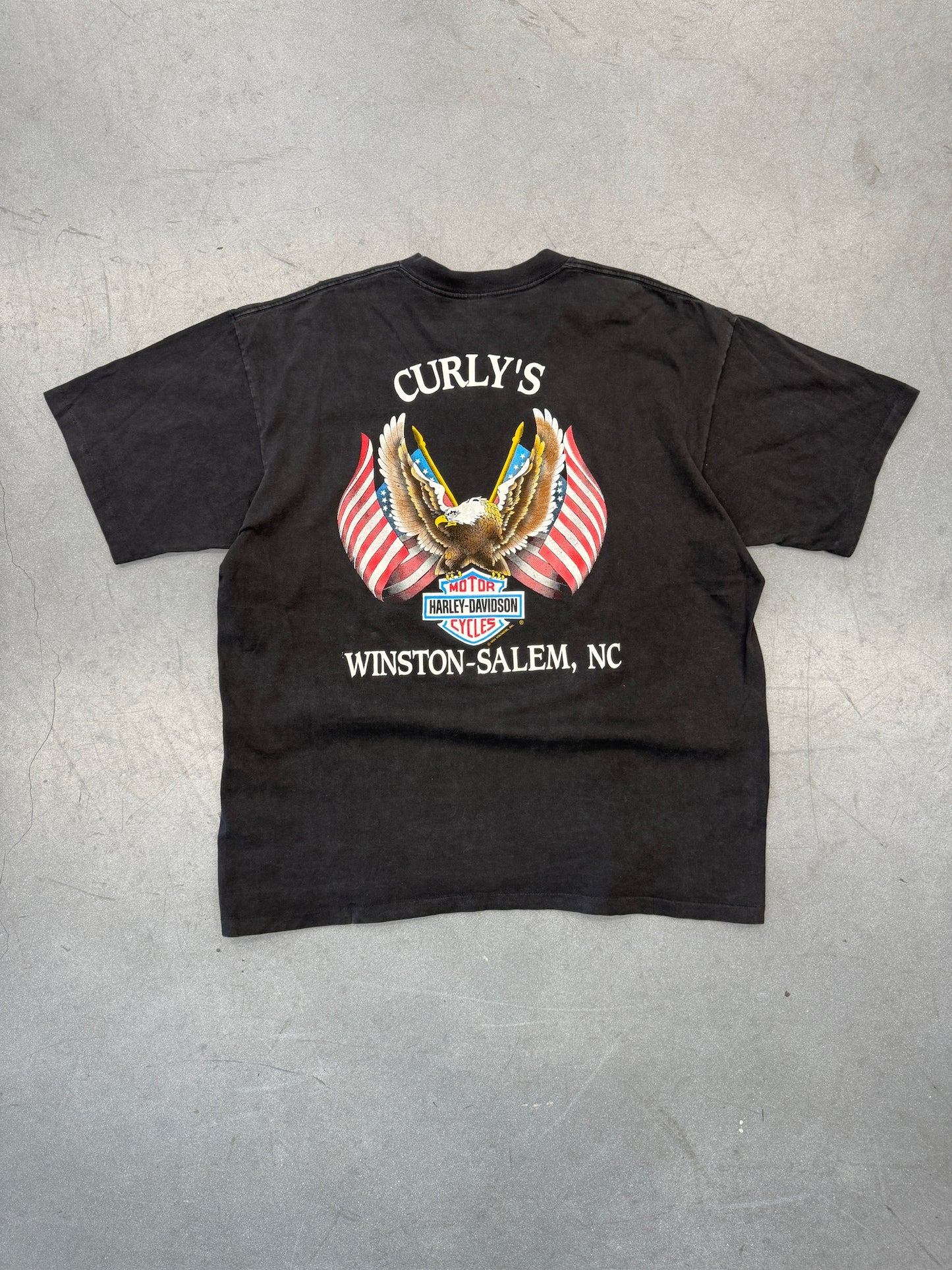 1993 HARLEY DAVIDSON CHROME SWEET CHROME WINSTON- SALEM, NORTH CAROLINA TEE (HARLEY TAG)
