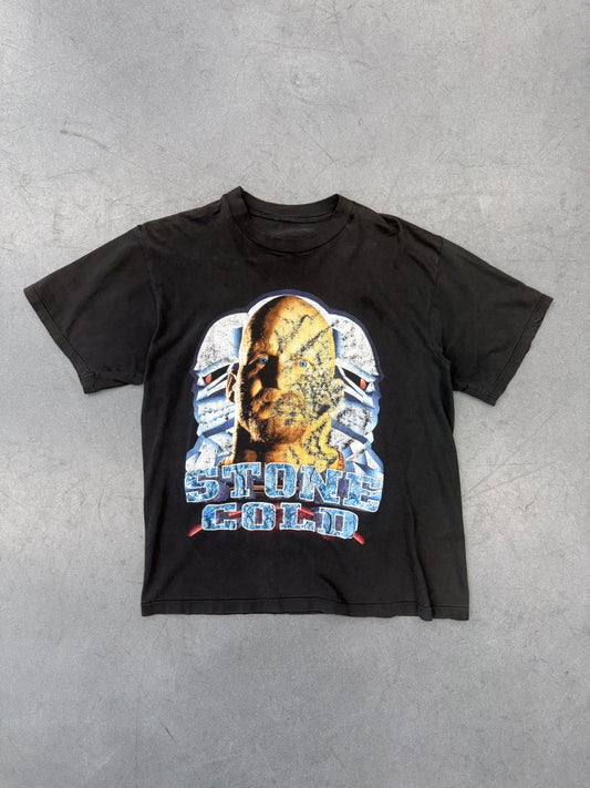 90'S STONE COLD STEVE AUSTIN 3:16 COLLEGE OF PAIN RAP STYLE TEE (PULLED TAG)