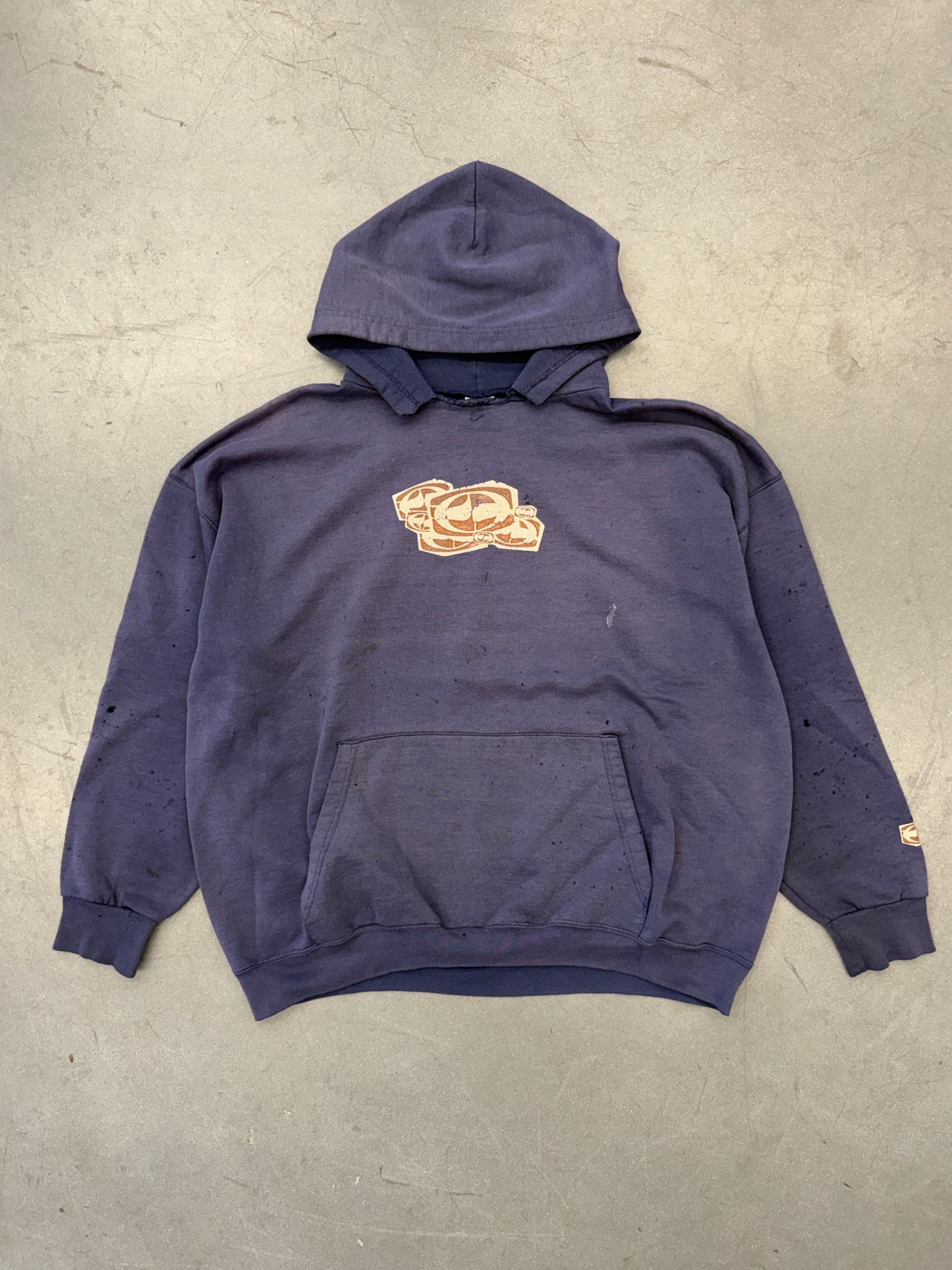 Y2K SPLIT SKATEBOARD/SURFING DISTRESSED PULLOVER HOODIE (SPLIT TAG)