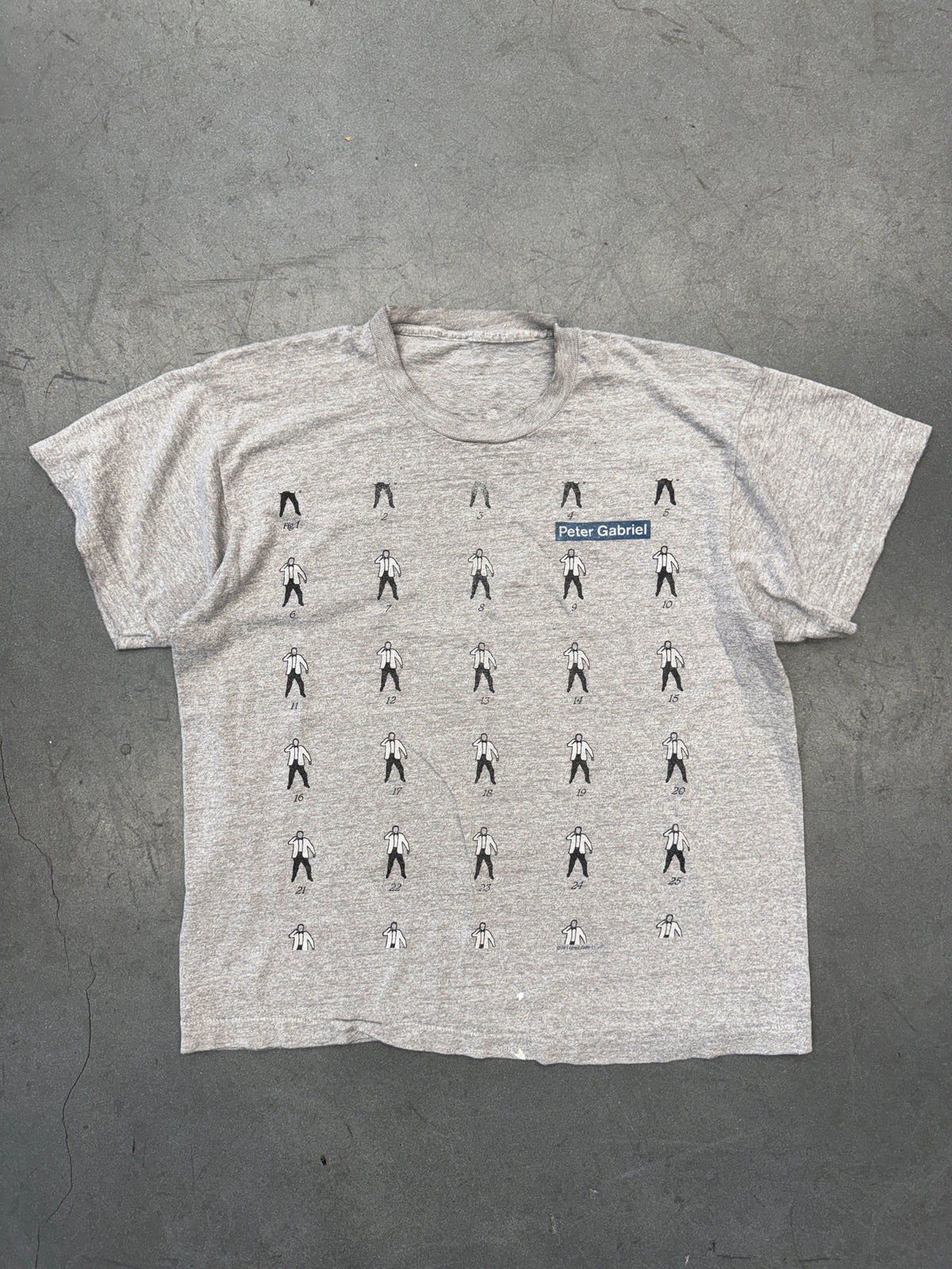 1987 PETER  GABRIEL DANCING CHICKEN TOUR TEE (PULLED TAG)