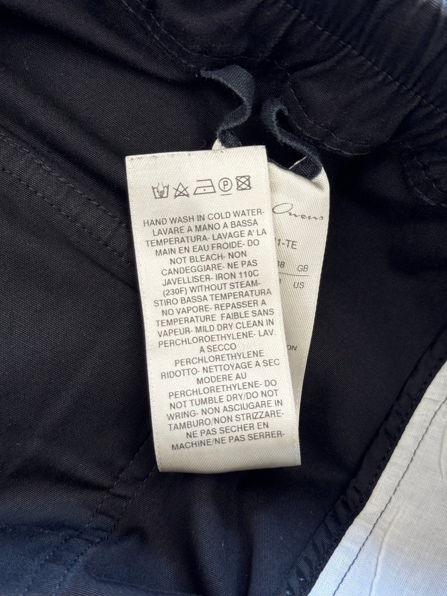 RICK OWENS FOREVER CROPPED CARGO DRAWSTRING PANTS - REPAIRED