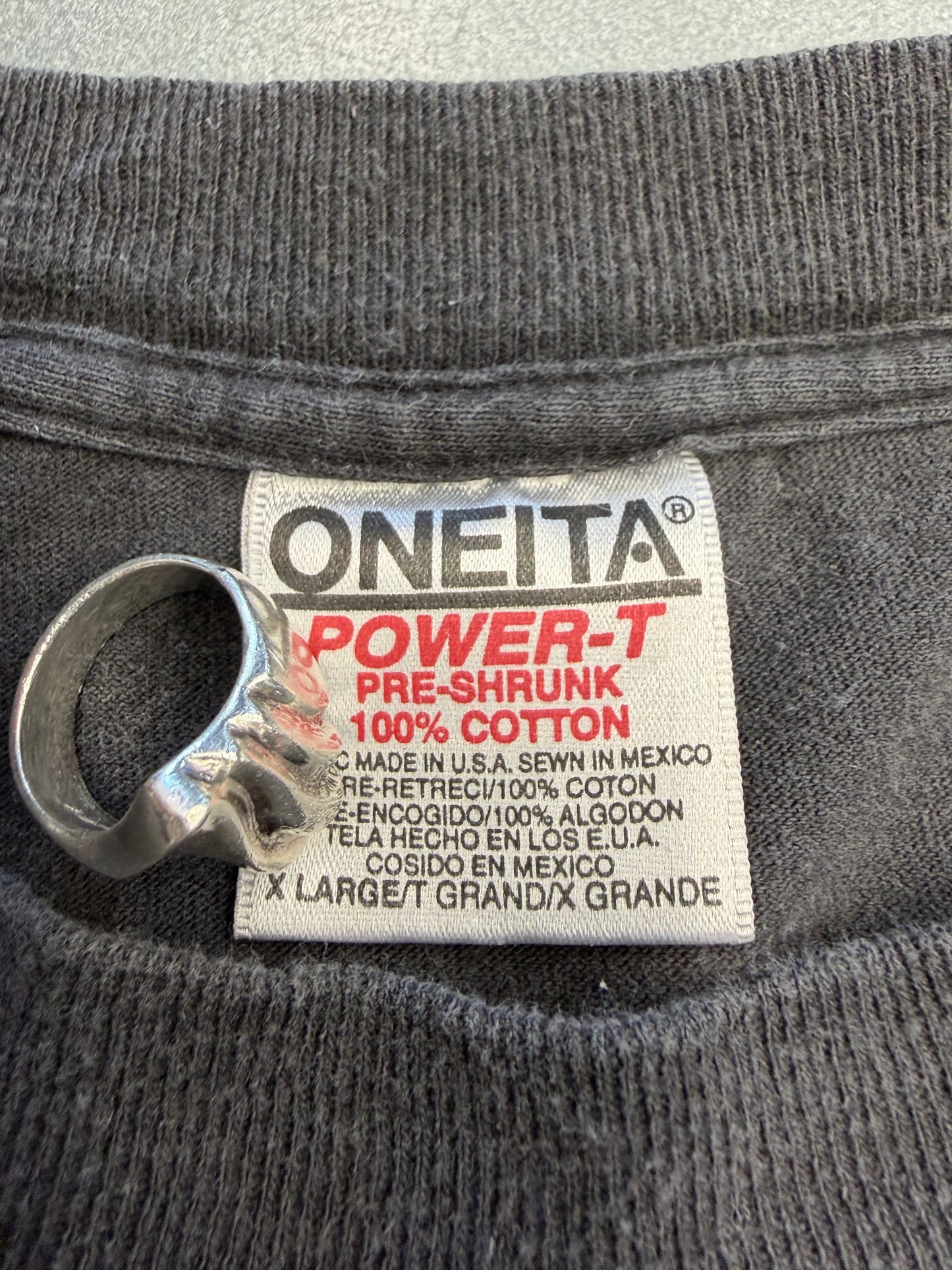 1994 ATTITUDE WEAR BIG JOHNSON "STAND BACK BABY!" TEE (ONEITA TAG)