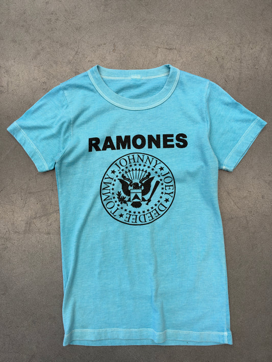 80S RAMONES JOHNNY JOEY DEEDEE TOMMY HEY HO LETS GO TINY TEE (PULLED TAG)