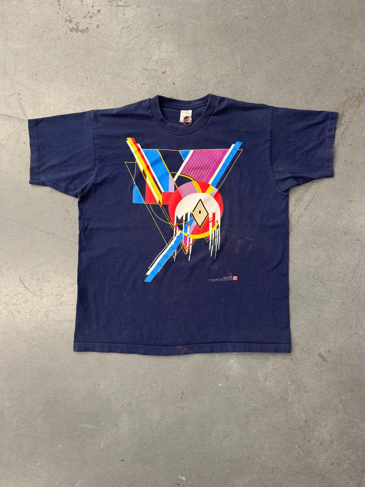 1995 FRANK LLOYD WRIGHT FOUNDATION 'FROZEN SPHERES' ART TEE (FOTL TAG)