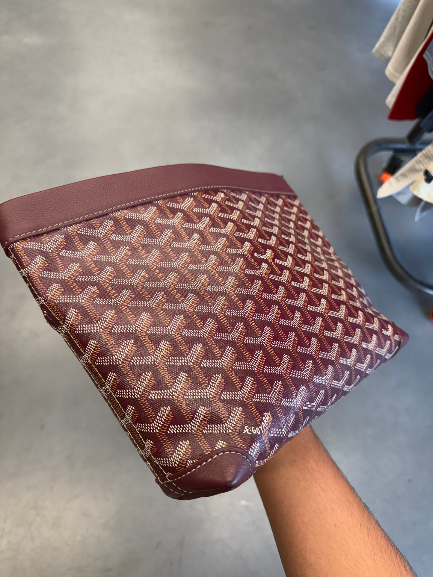 GOYARD CONTI POUCH - BURGUNDY