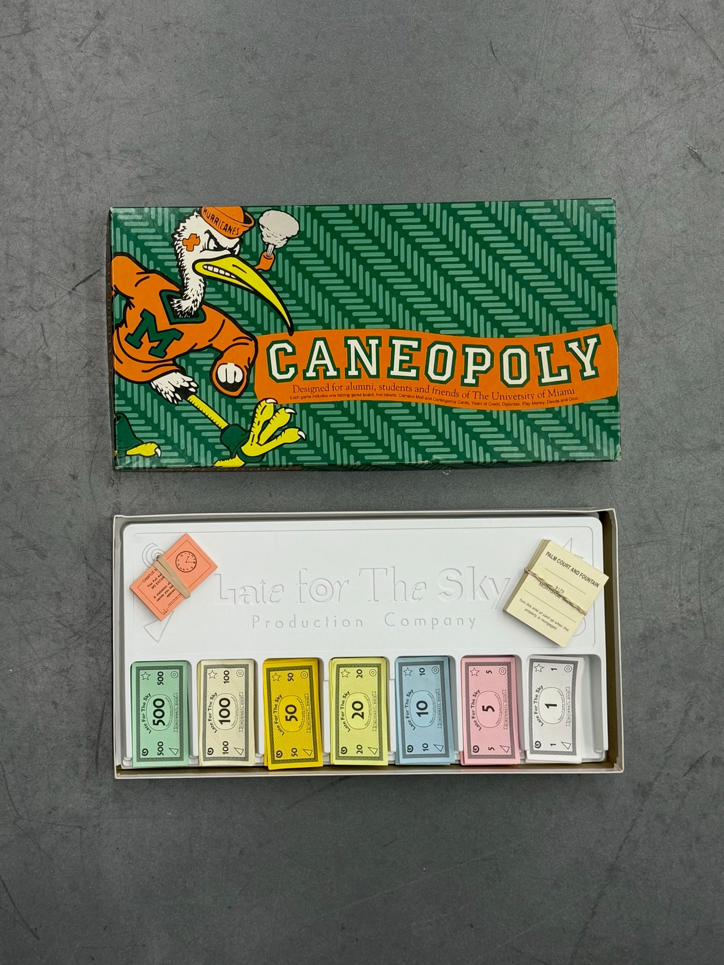 VINTAGE MIAMI HURRICANES CANEOPOLY BOARD GAME
