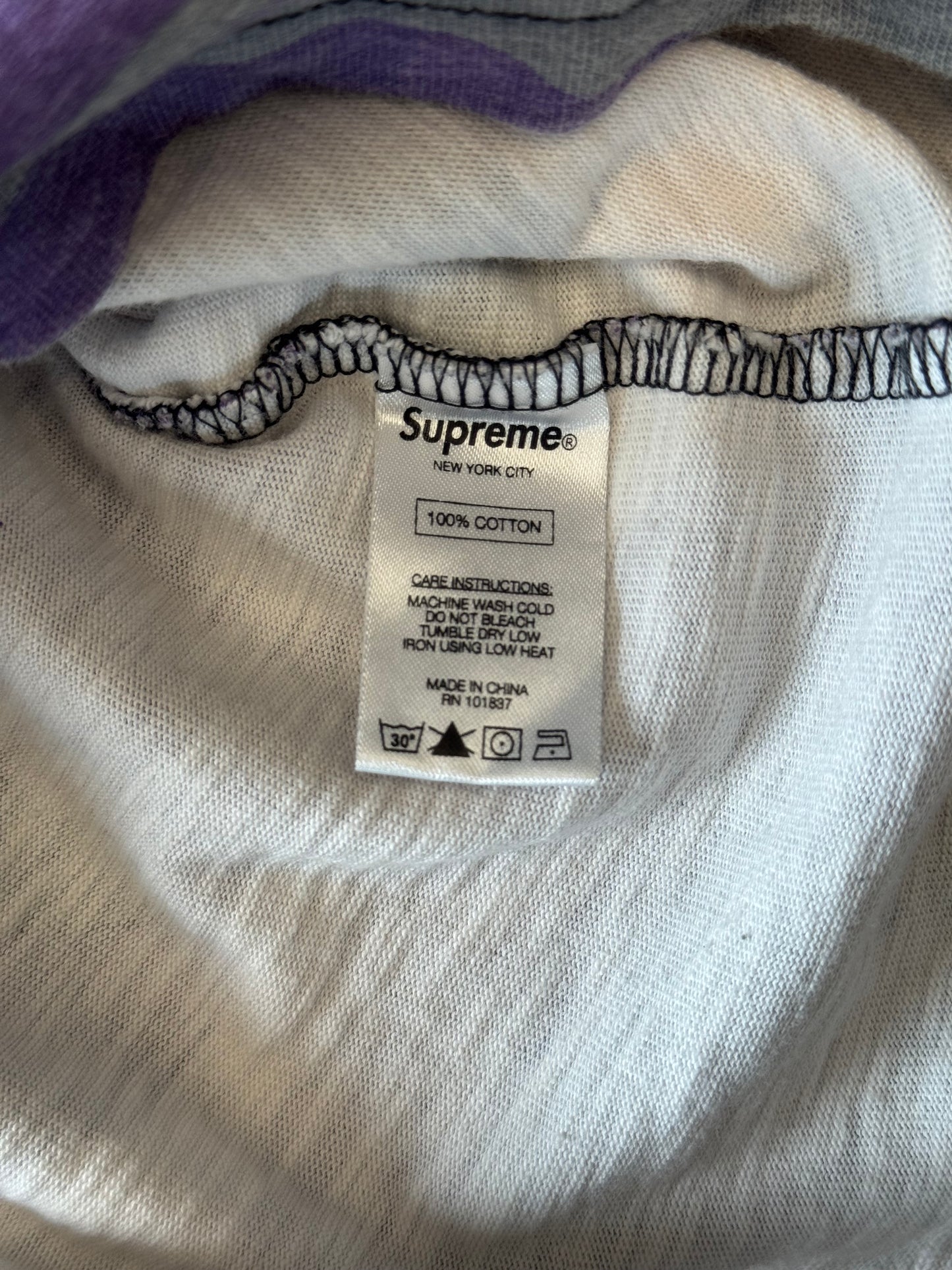 FW16 SUPREME LS POCKET TEE - PURPLE CAMO