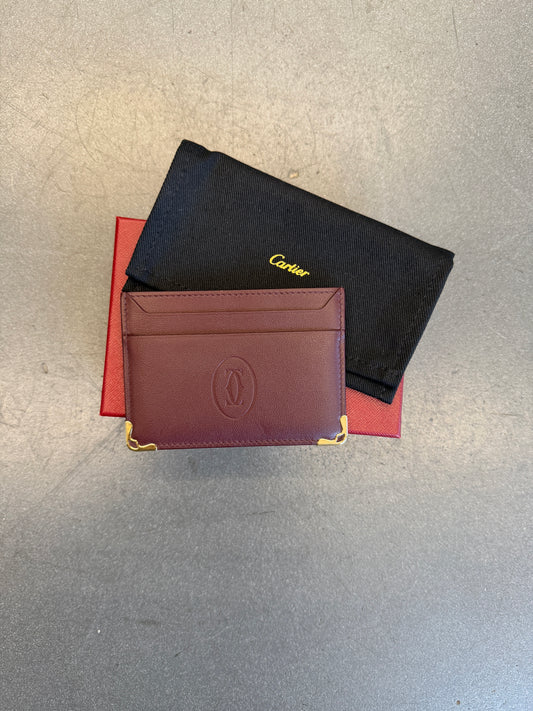CARTIER MUST CARD HOLDER - BURGUNDY