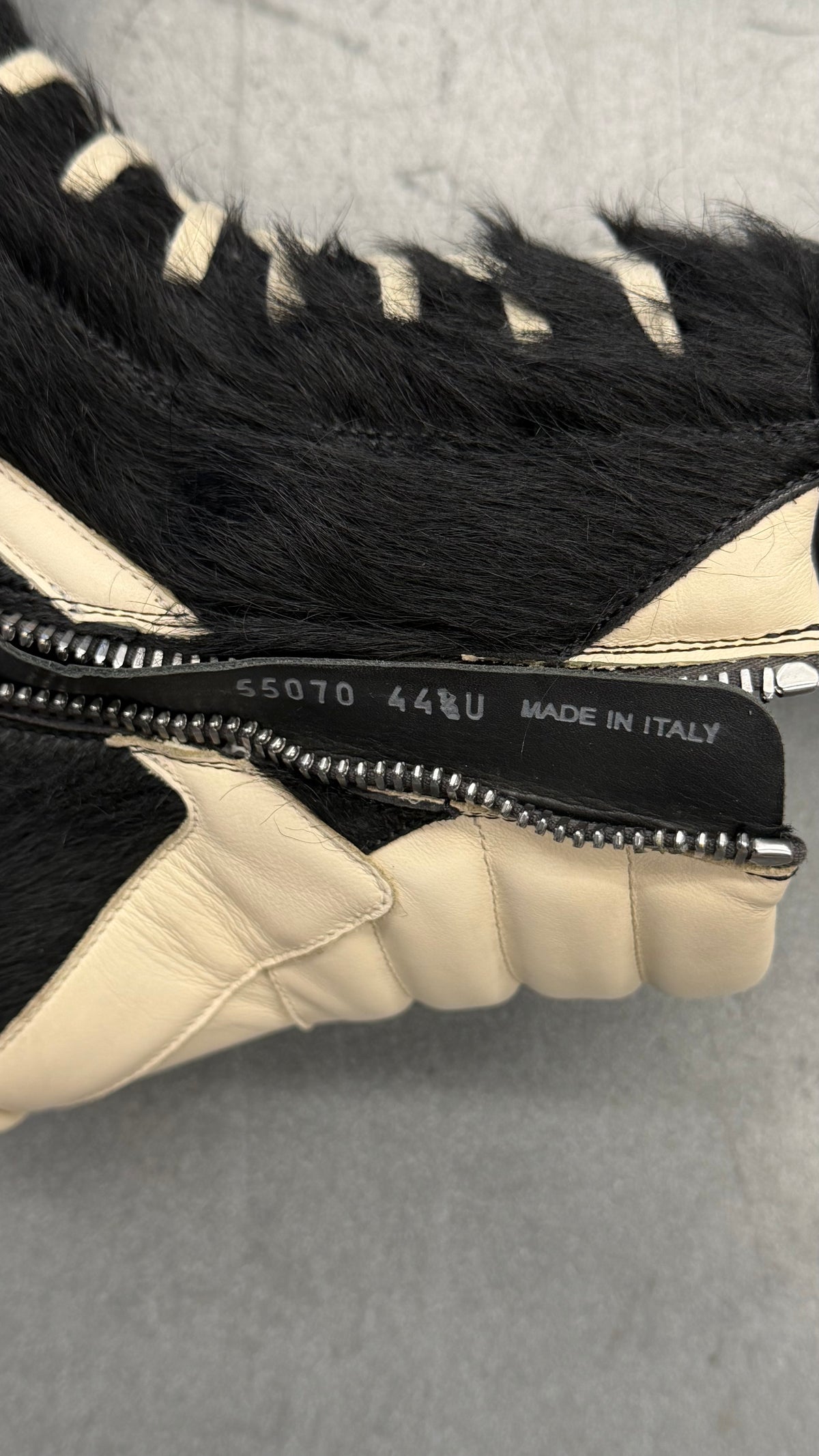 RICK OWENS PONY HAIR GEOBASKET