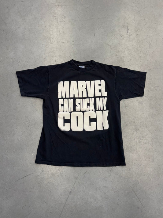 90S BONEYARD THUG "MARVEL CAN SUCK MY COCK" TEE (ALL SPORT TAG)