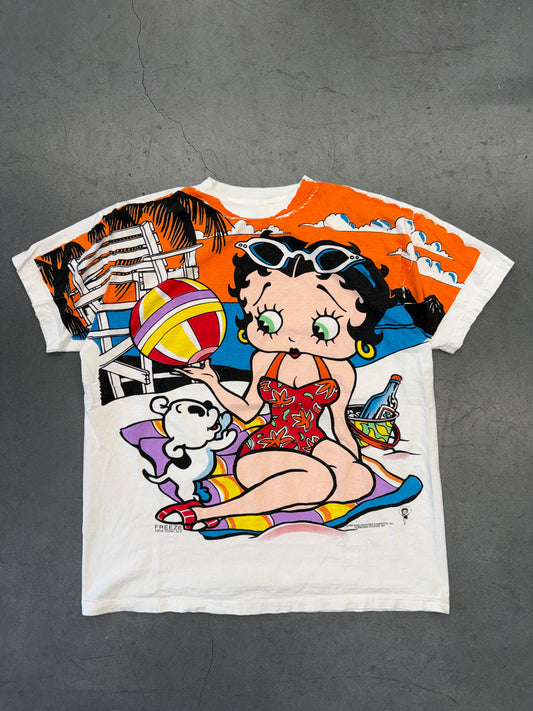 1994 BETTY BOOP BATHING BEAUTY FREEZE AOP TEE (XL TAG)