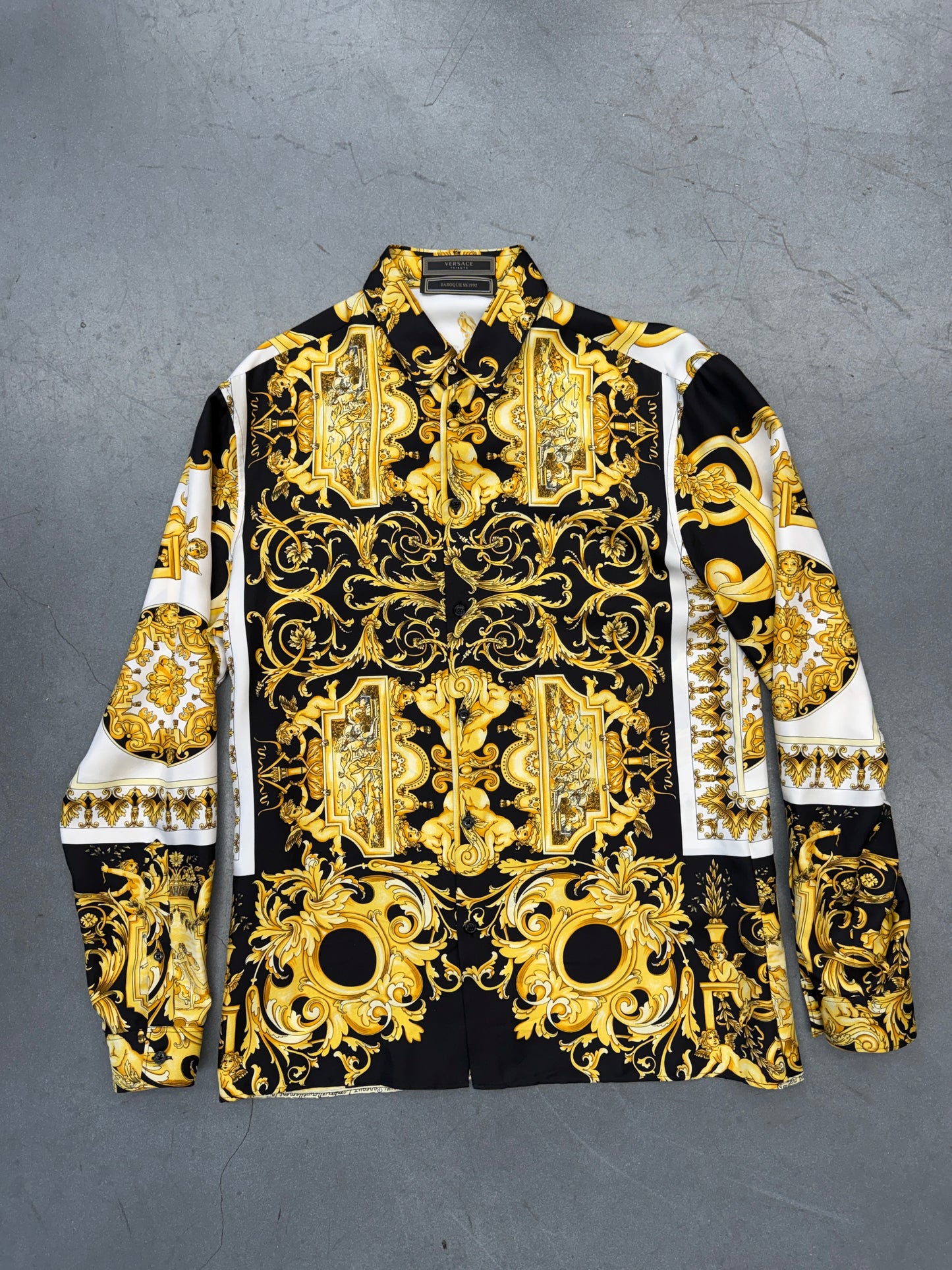 VERSACE TRIBUTE BAROQUE SS 1992 BUTTON UP LONGSLEEVE SHIRT