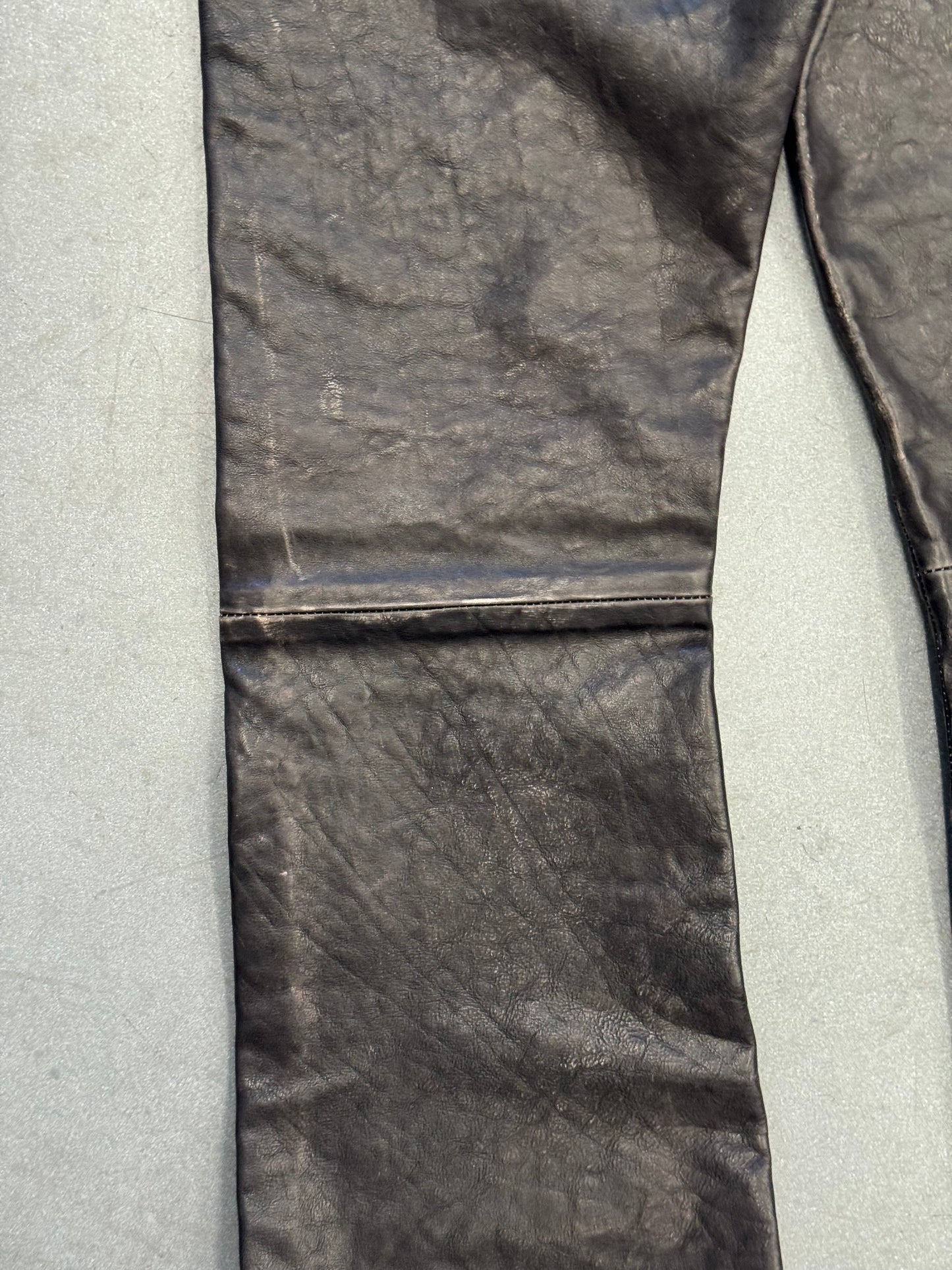 ENFANTS RICHES DEPRIMES ERD CRUST REPAIRED LEATHER FLARE JEANS - NWT