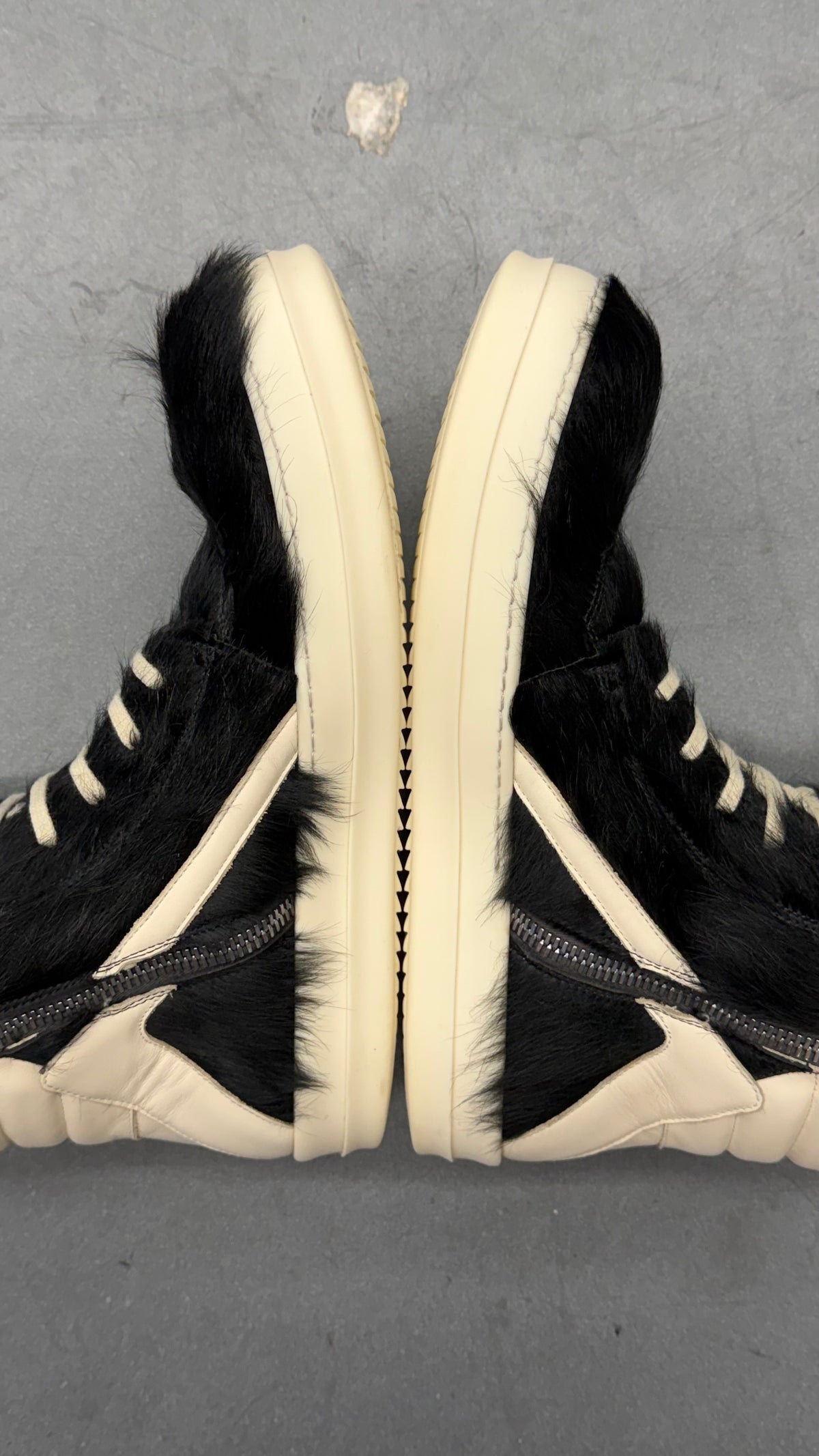 RICK OWENS PONY HAIR GEOBASKET