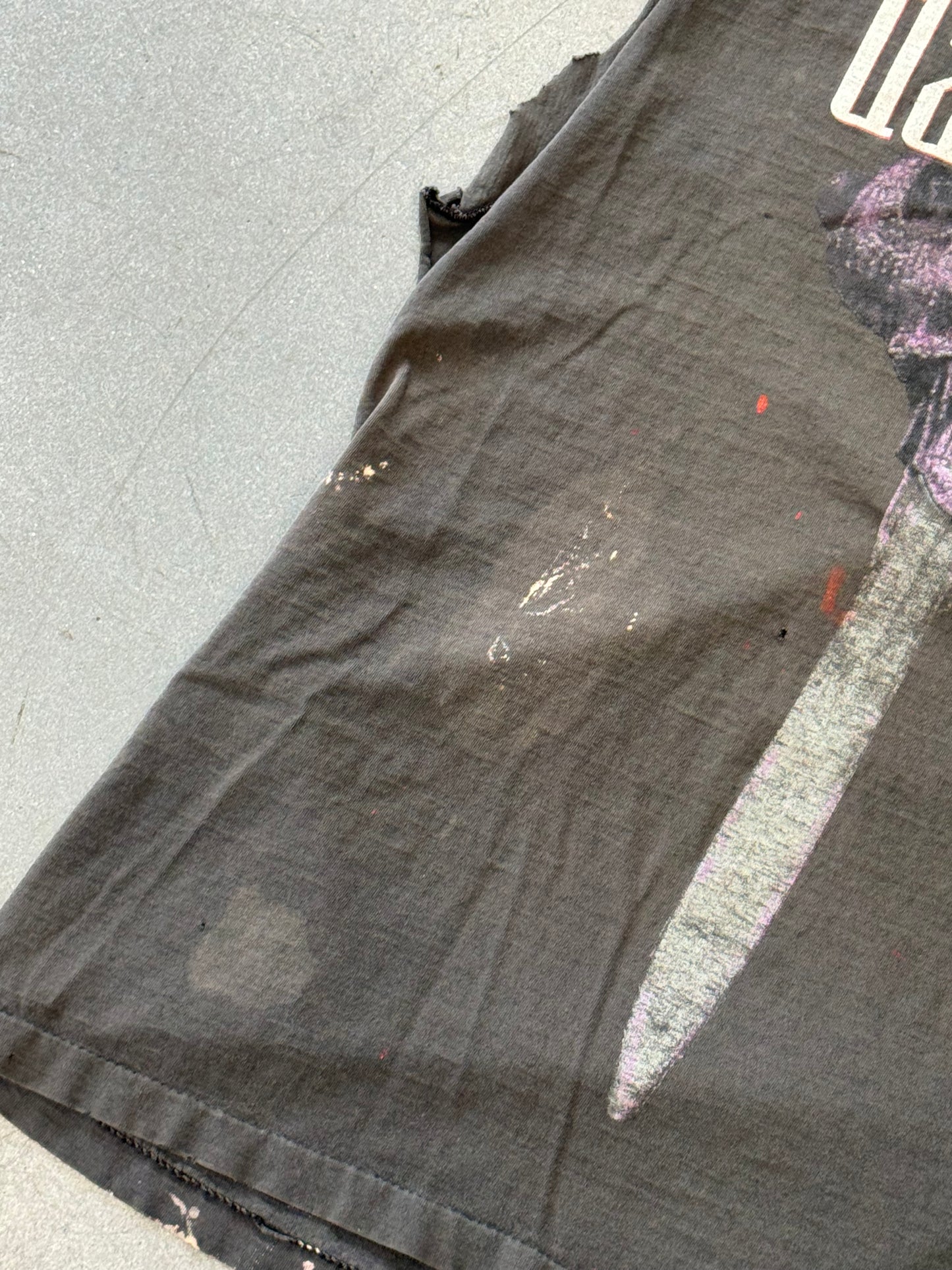 90S DANZIG III: HOW THE GODS KILL DISTRESSED AND FADED CUTOFF TEE (PULLED TAG)