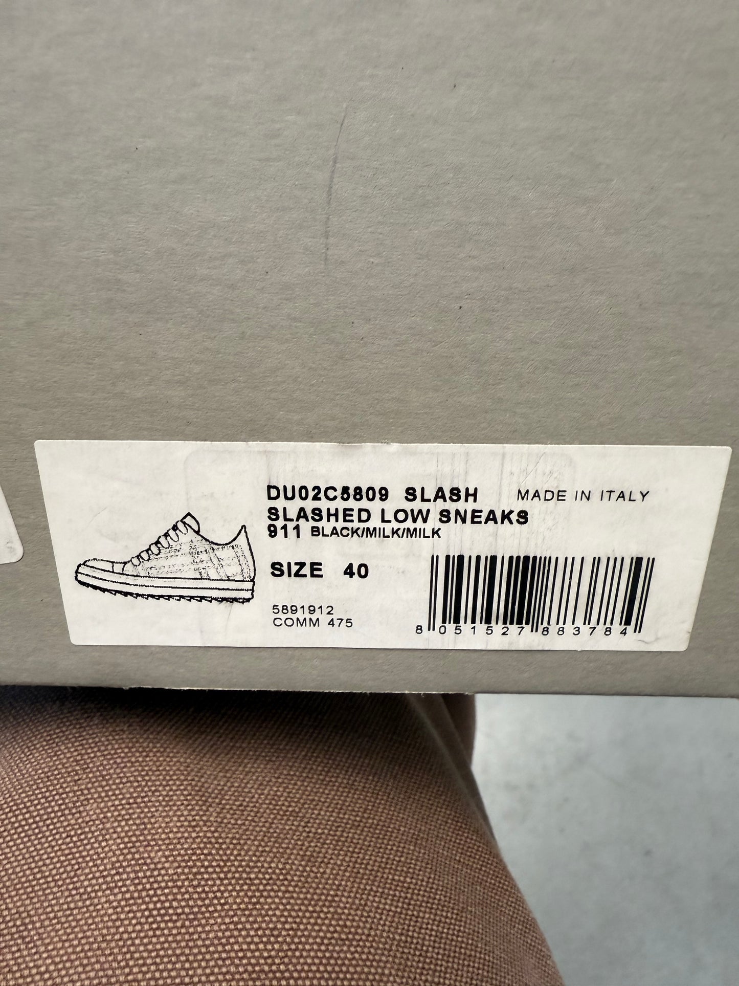 RICK OWENS DRKSHDW SLASHED LOW SNEAKS