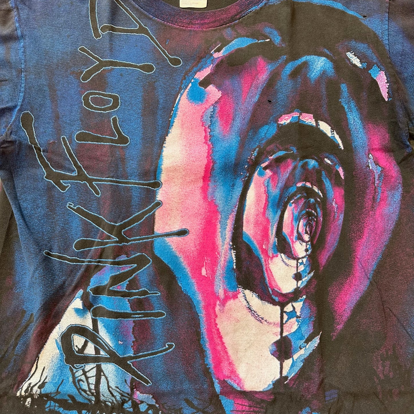 1994 PINK FLOYD THE WALL SCREAMING FACE ALL OVER PRINT TEE (WINTERLAND TAG)