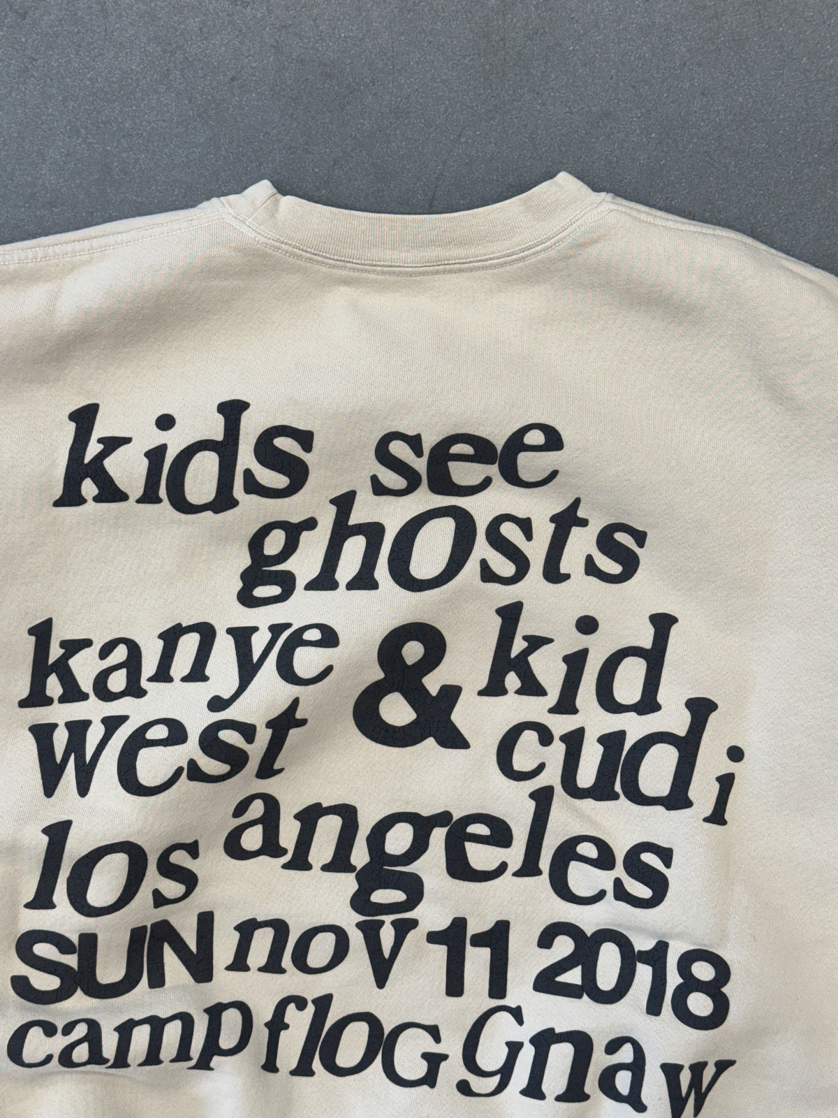 FW18 KIDS SEE GHOSTS FREEEE CACTUS PLANT FLEA MARKET CREWNECK