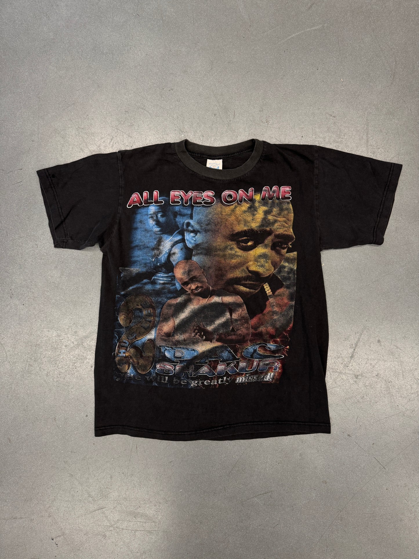 90'S 2PAC ALL EYES ON ME BOOTLEG RAP TEE (ST EVANS TAG)