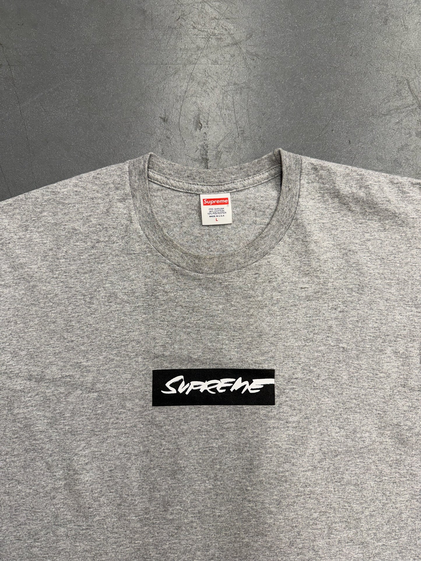 SS24 SUPREME FUTURA BOX LOGO TEE - HEATHER GREY