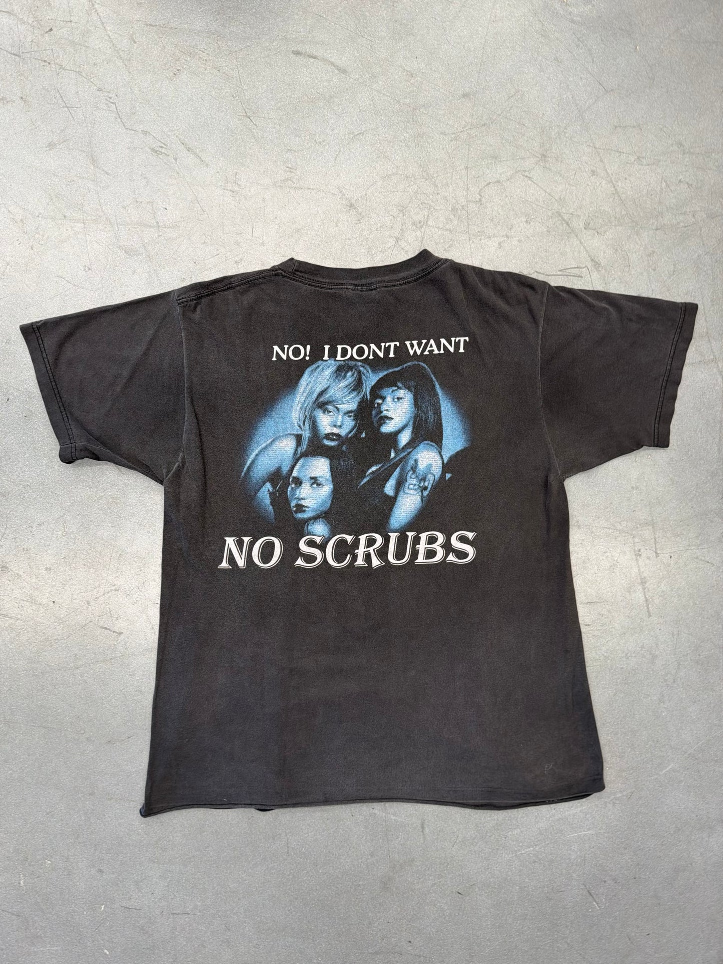 TLC NO! I DONT WANT NO SCRUBS BOOTLEG RAP STYLE TEE (COTTONNET TAG)