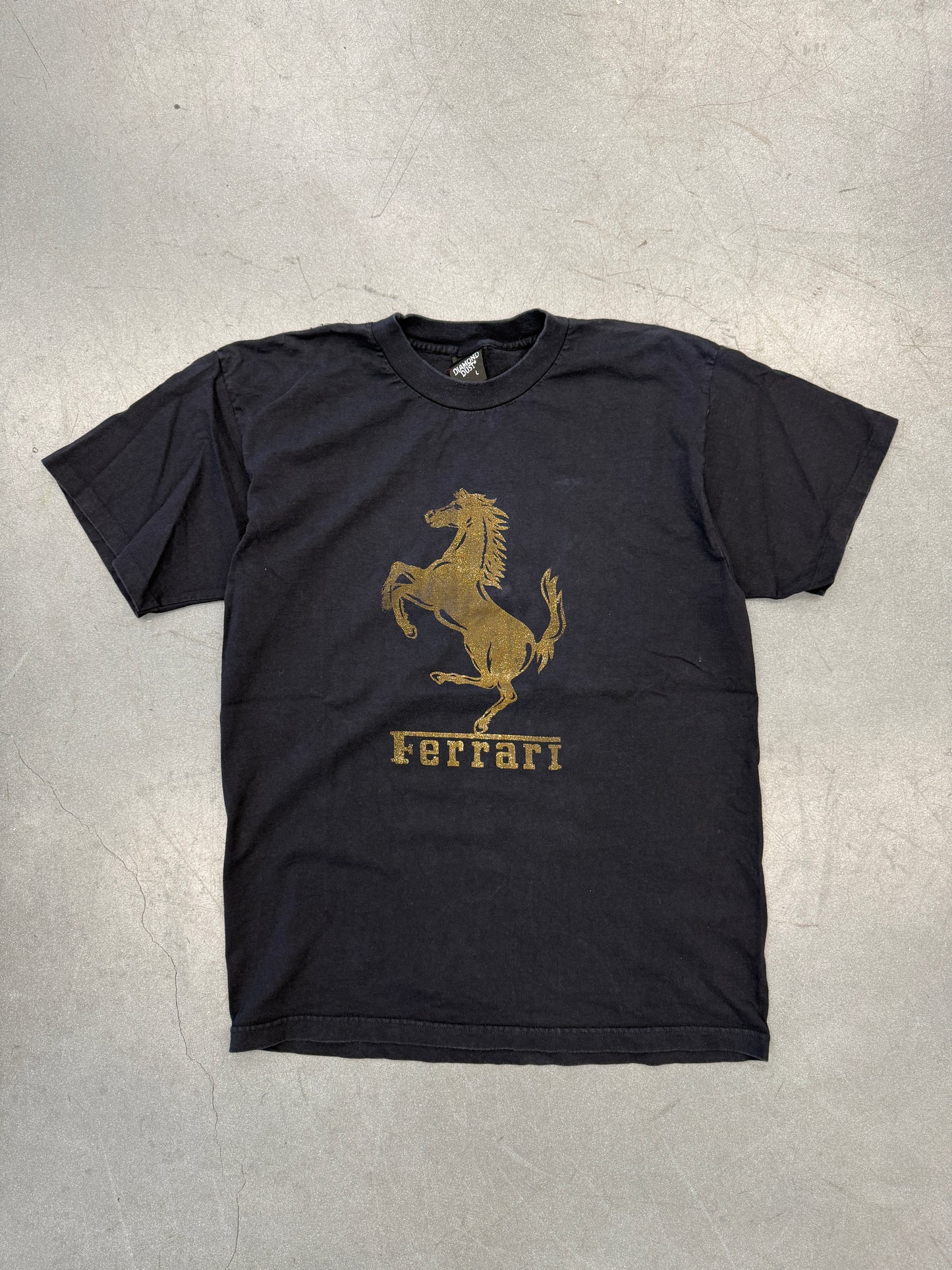 90S FERRARI GLITTER TEE (DIAMOND DUST TAG)