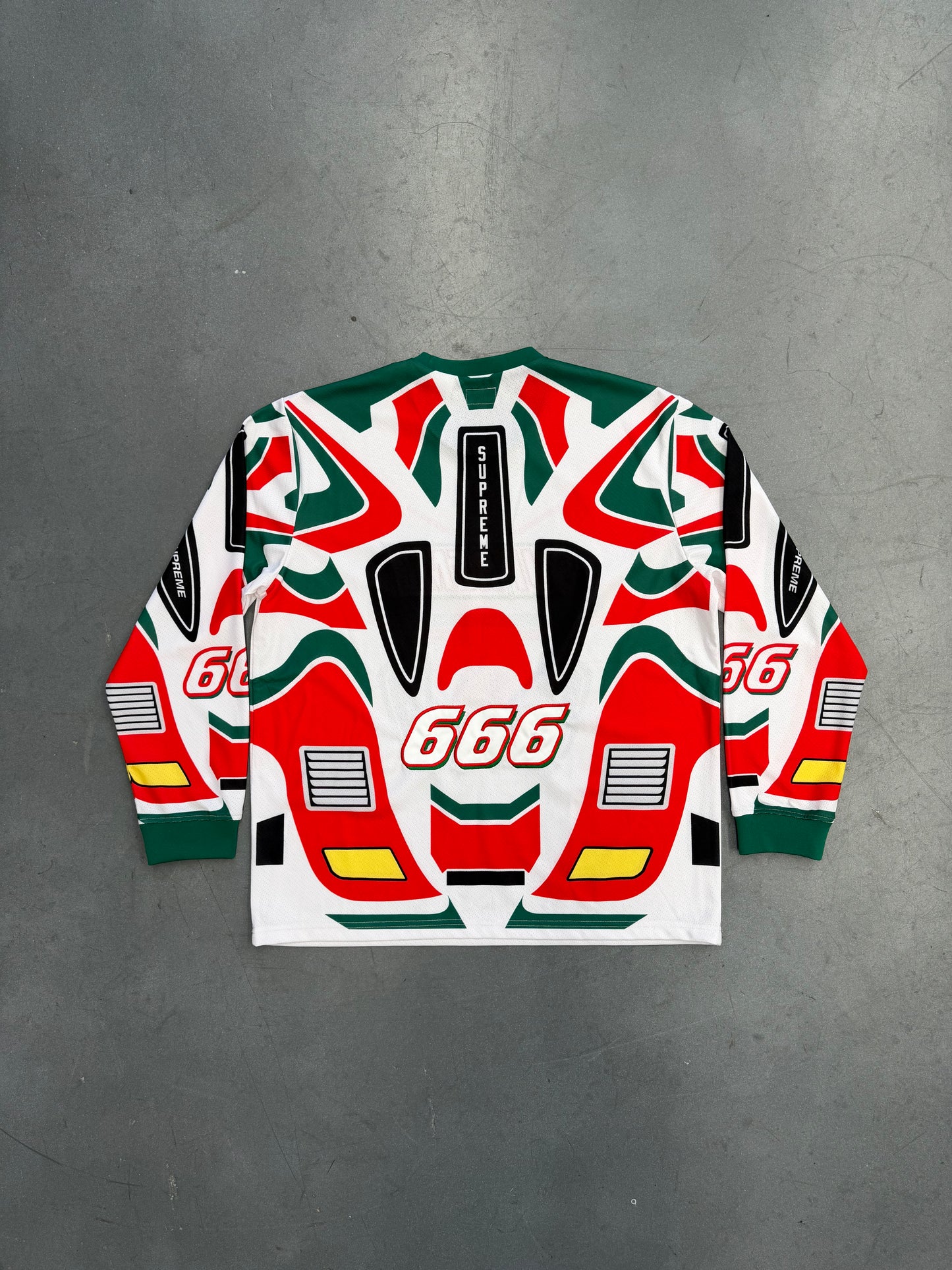 FW22 SUPREME DECALS MOTO JERSEY - WHITE