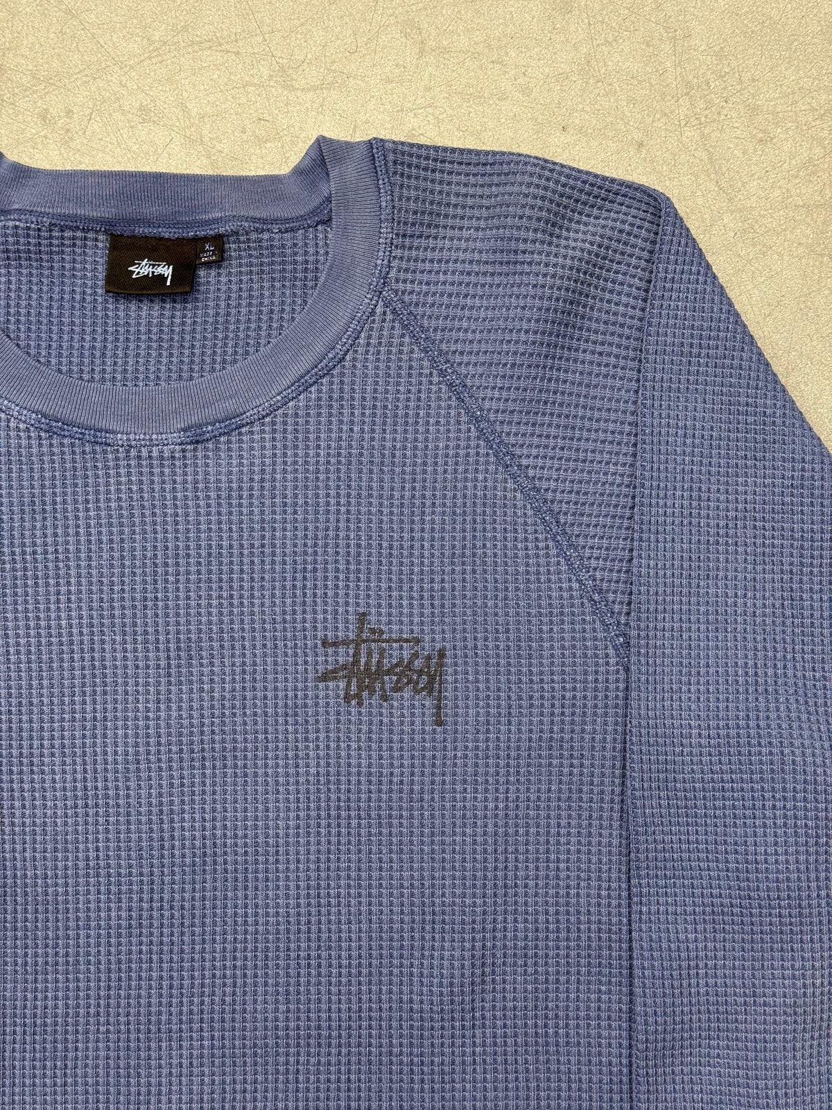STUSSY WAFFLE KNIT THERMAL LONG SLEEVE