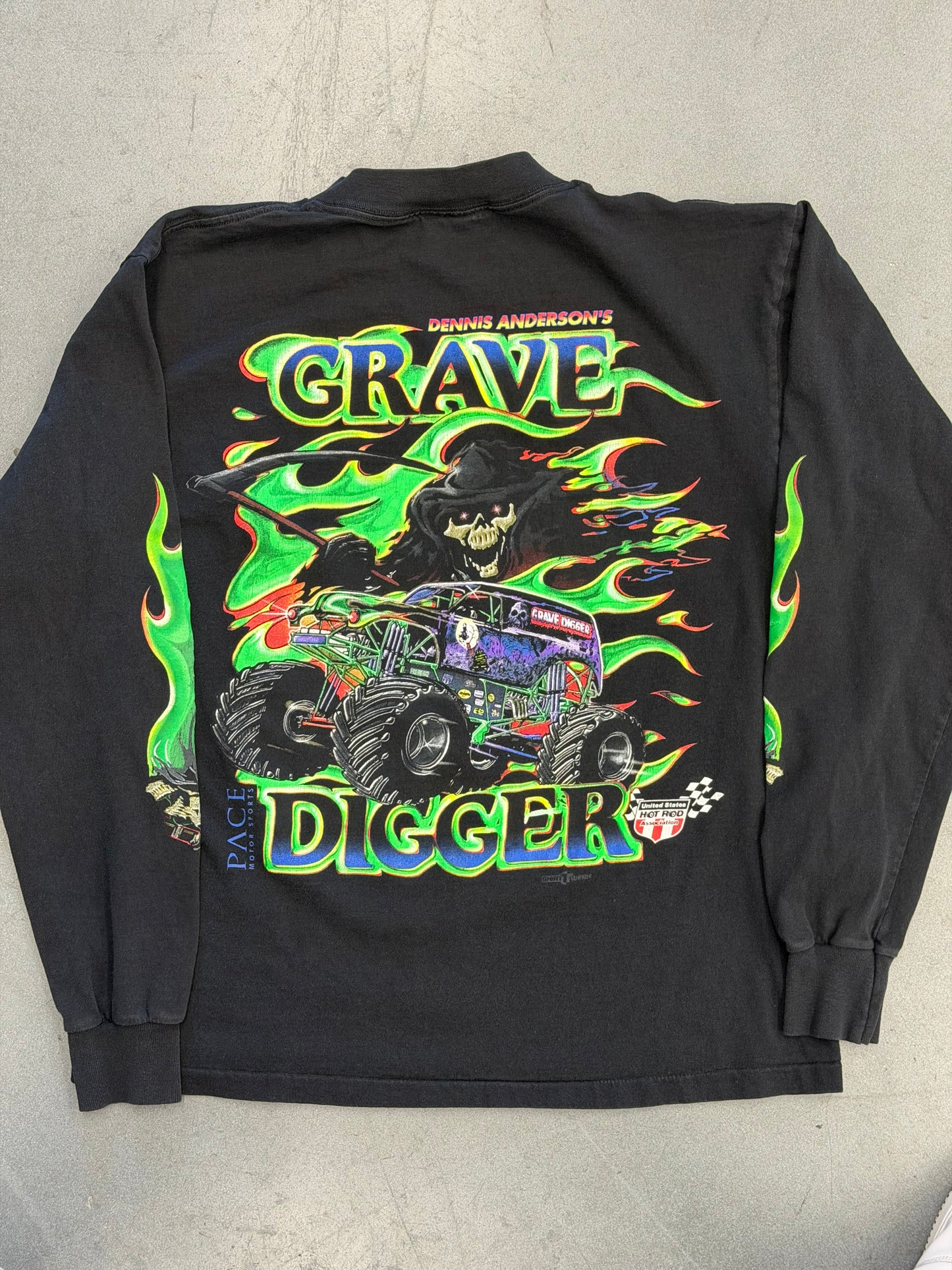 90'S DENNIS ANDERSON'S GRAVE DIGGER LS TEE (ALL SPORT TAG)