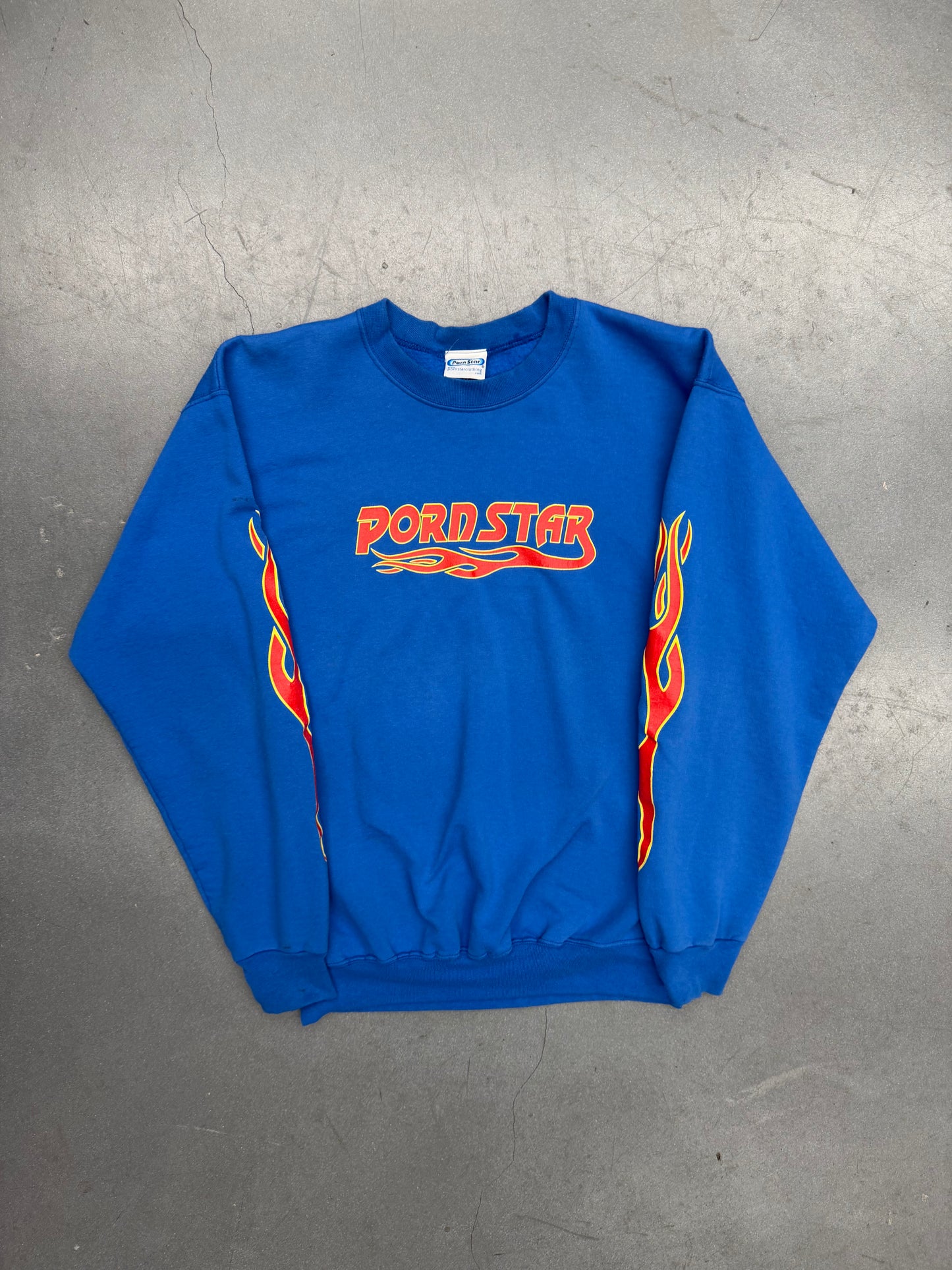 Y2K PORN STAR FLAME LOGO CREWNECK