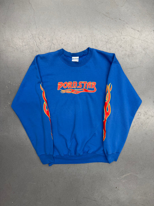 Y2K PORN STAR FLAME LOGO CREWNECK