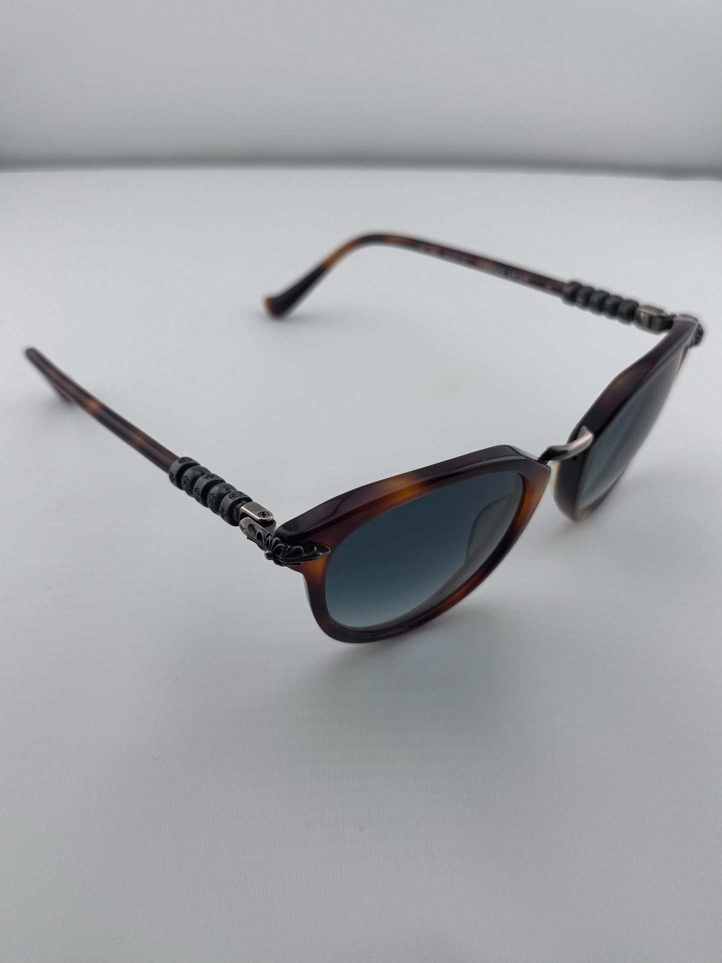 CHROME HEARTS 'CUNNING STUNT' TORTOISE SUNGLASSES (PRE-OWNED WITH CASE)