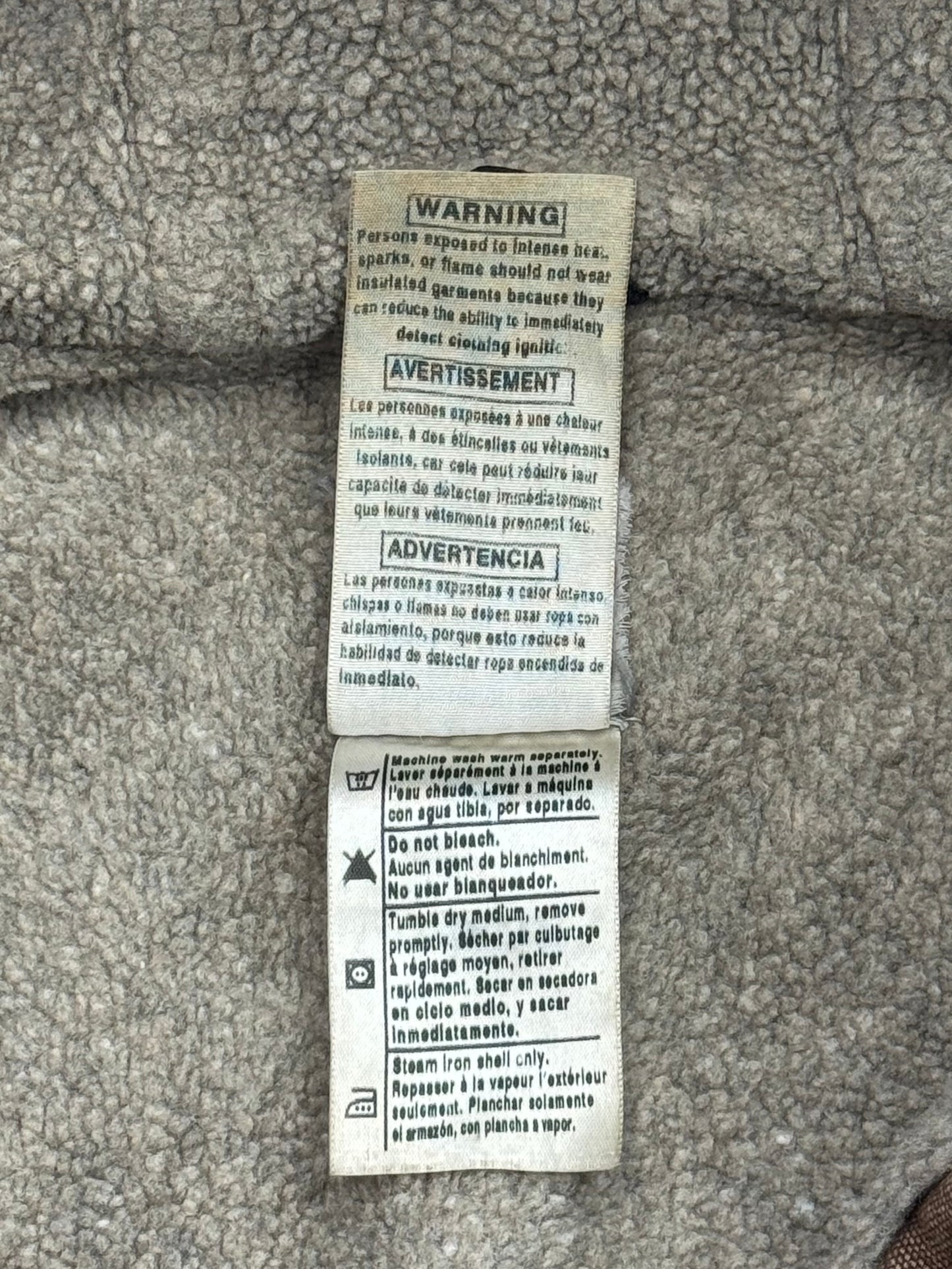 00S CARHARTT SHERPA-LINED ZIP-UP WORK JACKET (J141DKB)