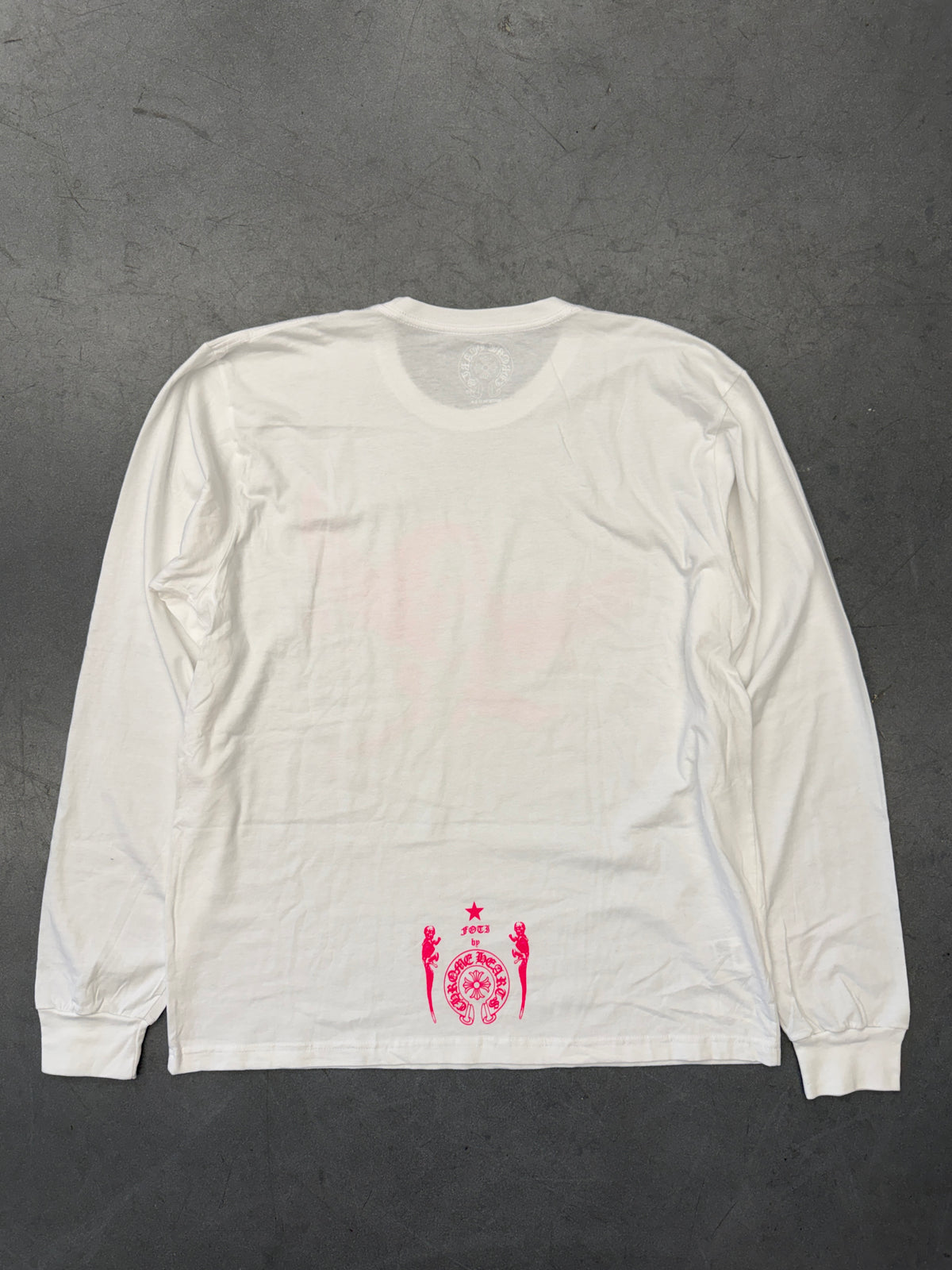 CHROME HEARTS FOTI PINK TEETER LONG SLEEVE TEE