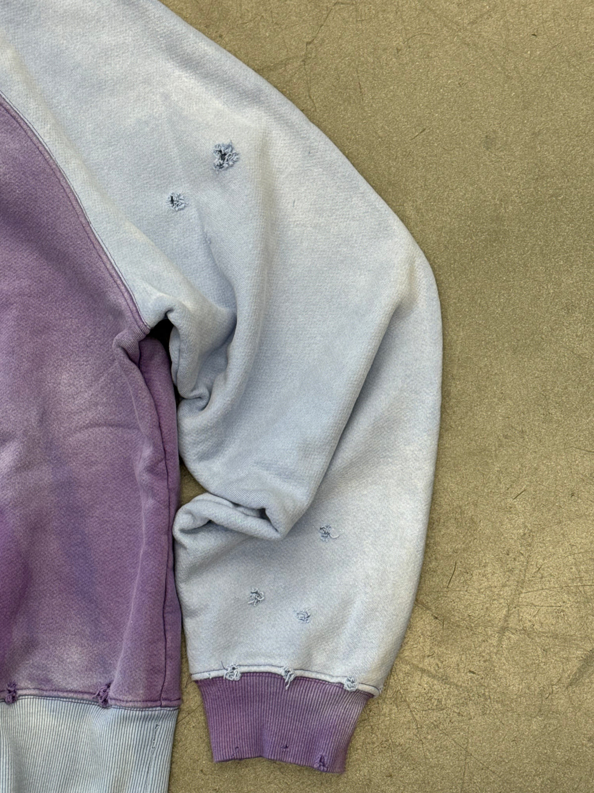 ALCHEMIST CORSICAN BLUE & PURPLE WASHED AFTER HOOD SWEATSHIRT
