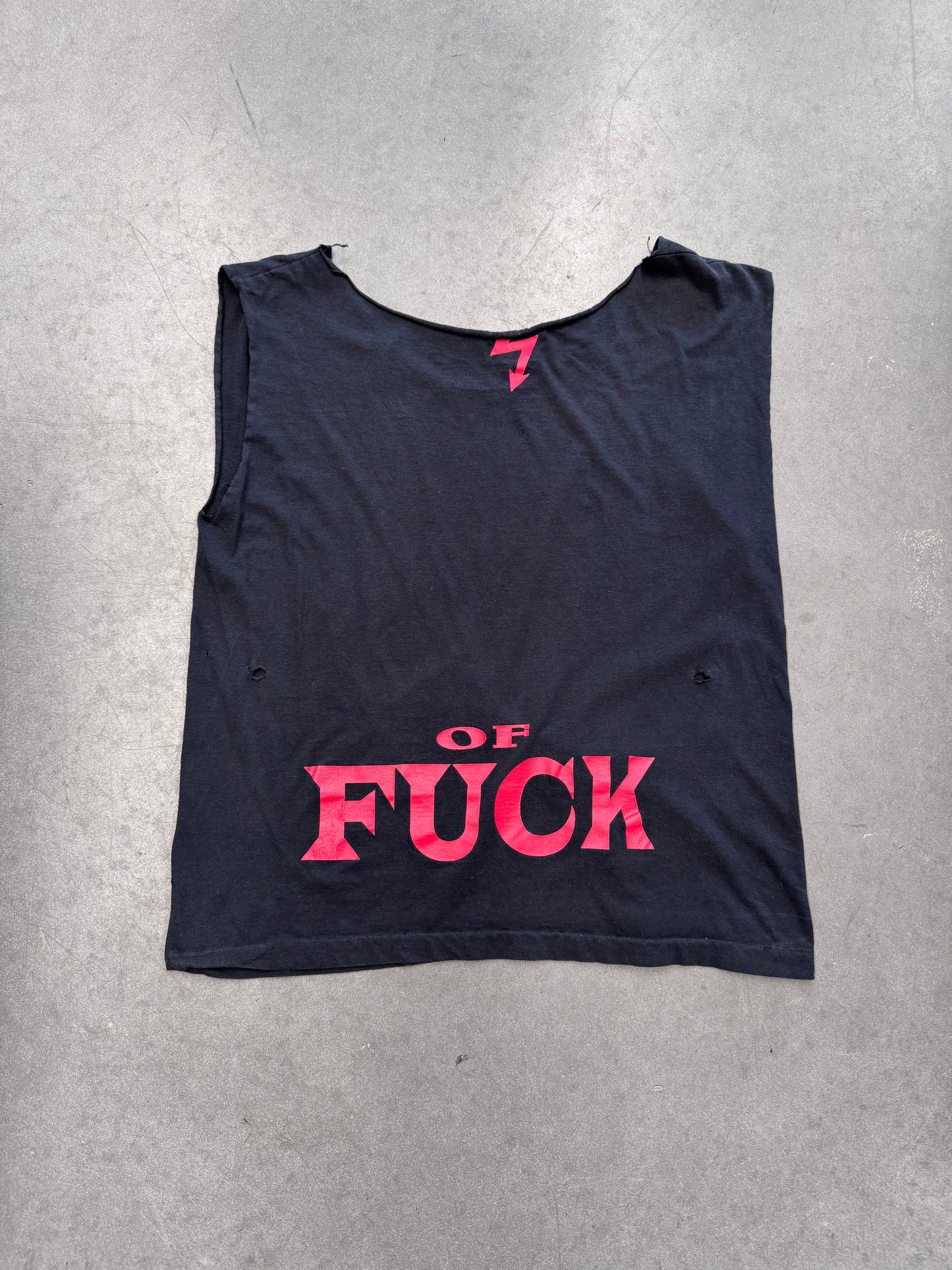 90'S MARLIYN MANSOM I AM THE GOD OF FUCK CUT-OFF TEE (CHOPPED NECK)