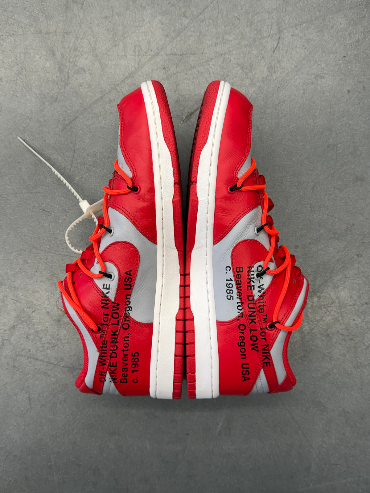 2019 NIKE DUNK LOW OFF-WHITE UNIVERSITY RED