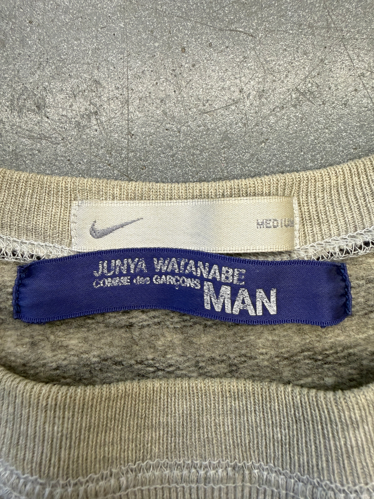 AD04 JUNYA WATANABE COMMES DES GARCONS MAN X NIKE "USA SPORTSWEAR" STRIPED WOOL SWEATSHIRT