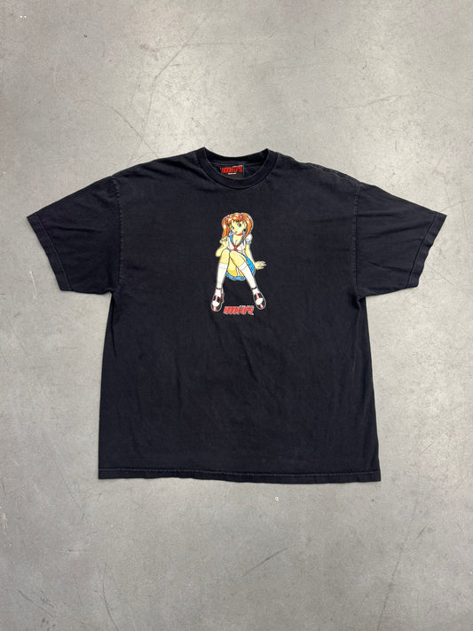 Y2K HOOK-UPS POPSICLE SCHOOL GIRL TEE (BLACK/RED TAG)